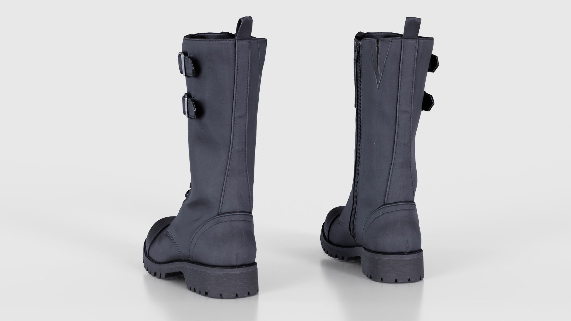 Laces and Buckles Boots Low-poly 3D model_23