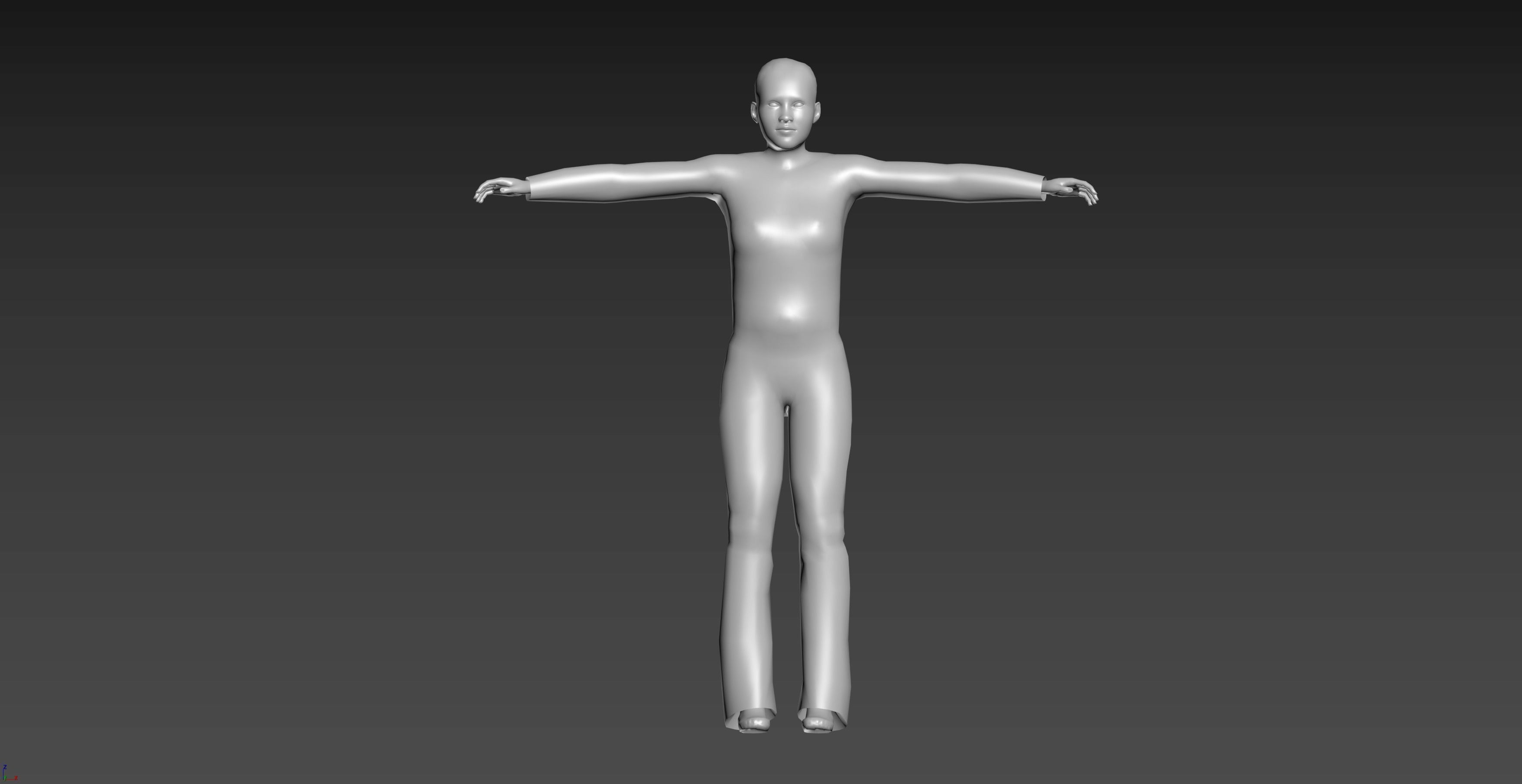 Female Character - Animated Low-poly 3D model_5