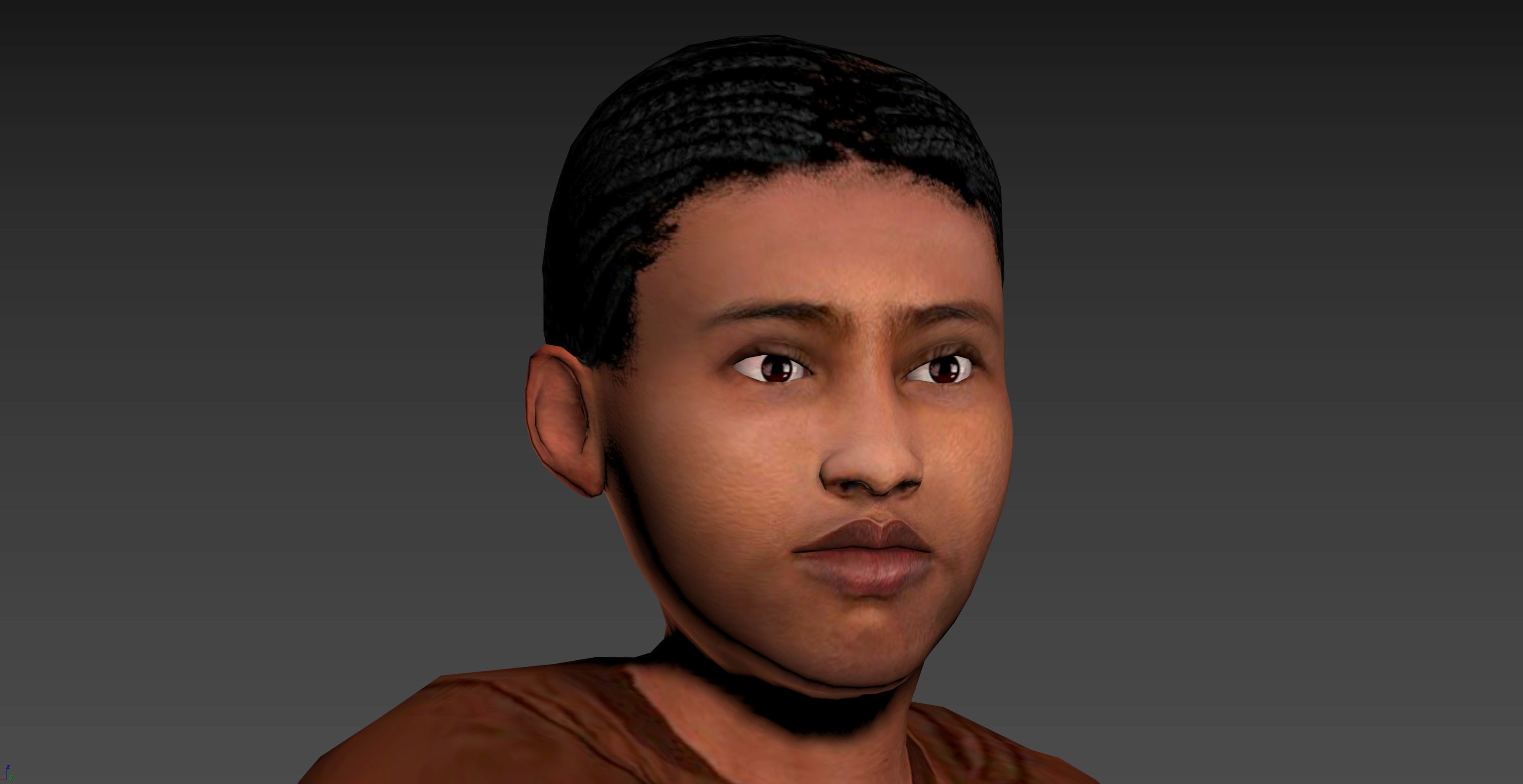 Female Character - Animated Low-poly 3D model_4