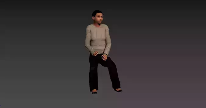 Female Character - Animated Low-poly 3D model