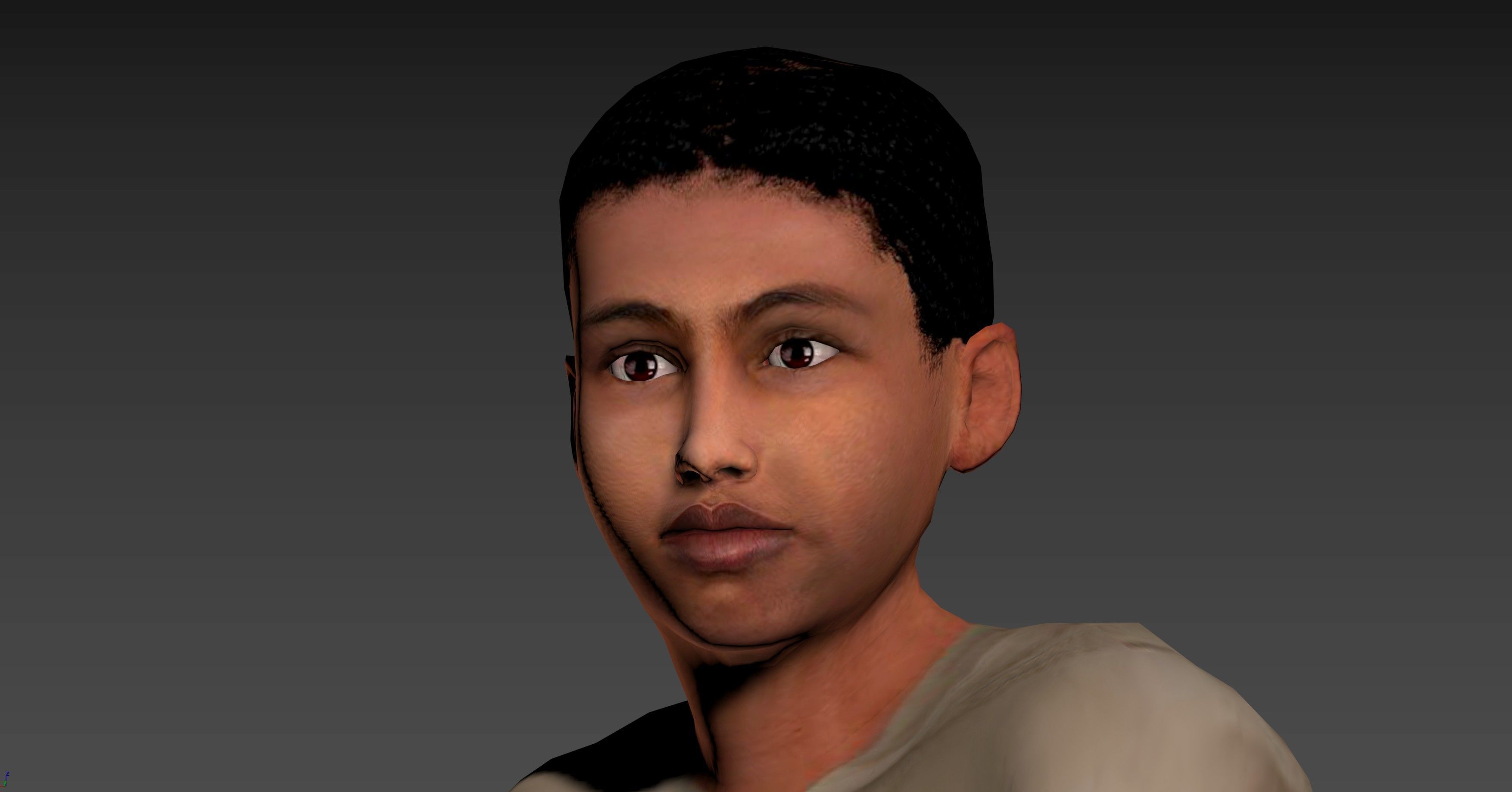 Female Character - Animated Low-poly 3D model_4