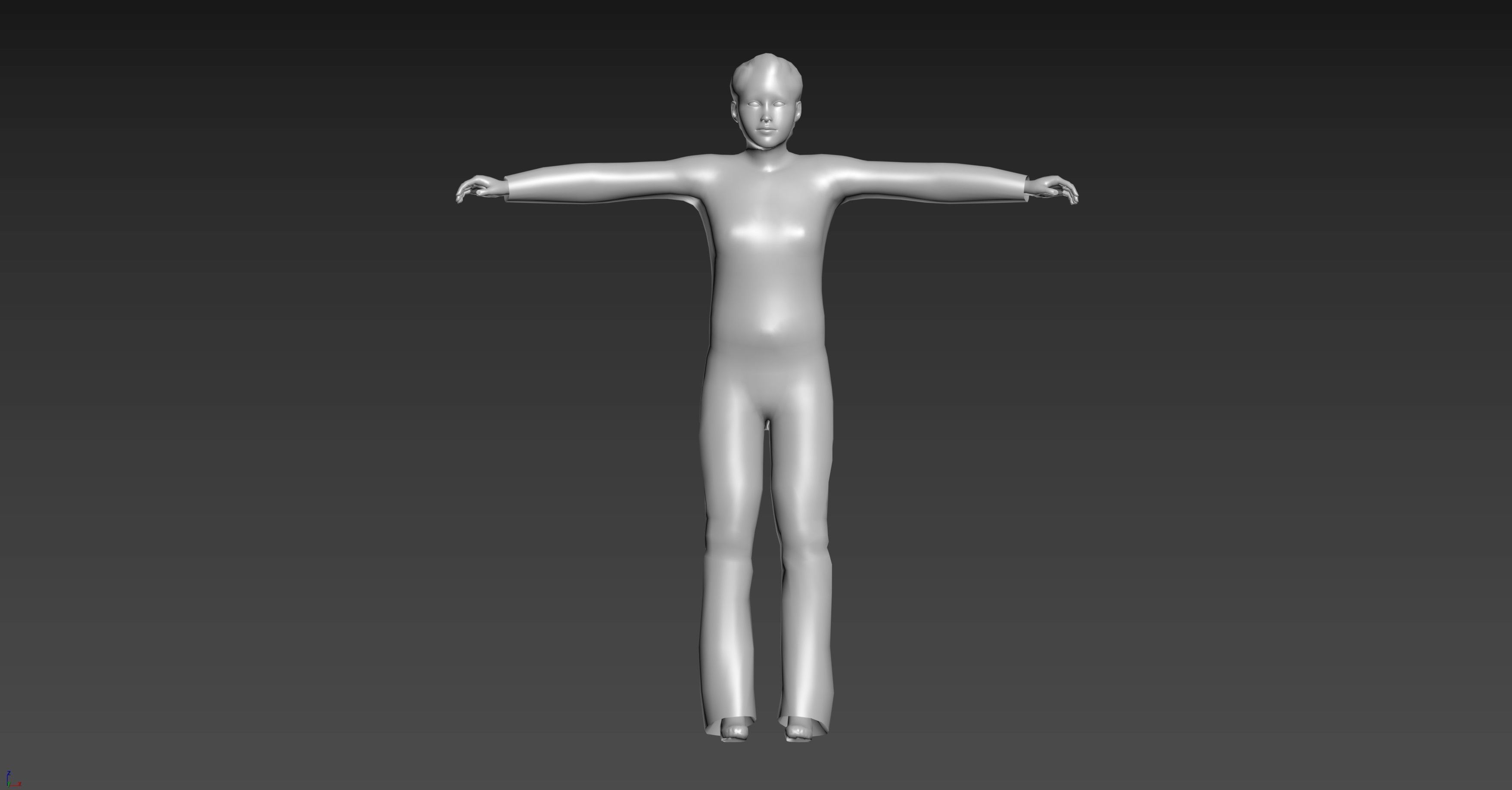 Female Character - Animated Low-poly 3D model_5