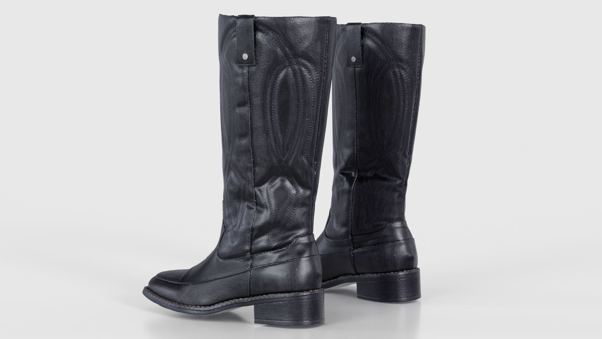 Shiny Detailed Boots Low-poly 3D model_24