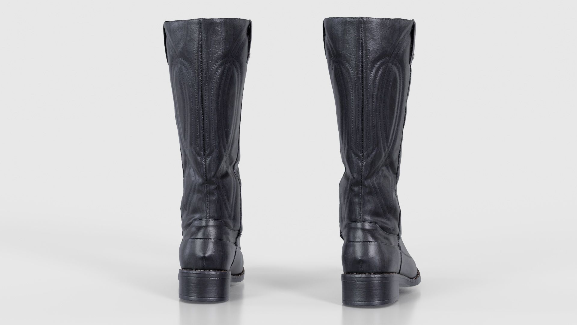 Shiny Detailed Boots Low-poly 3D model_22