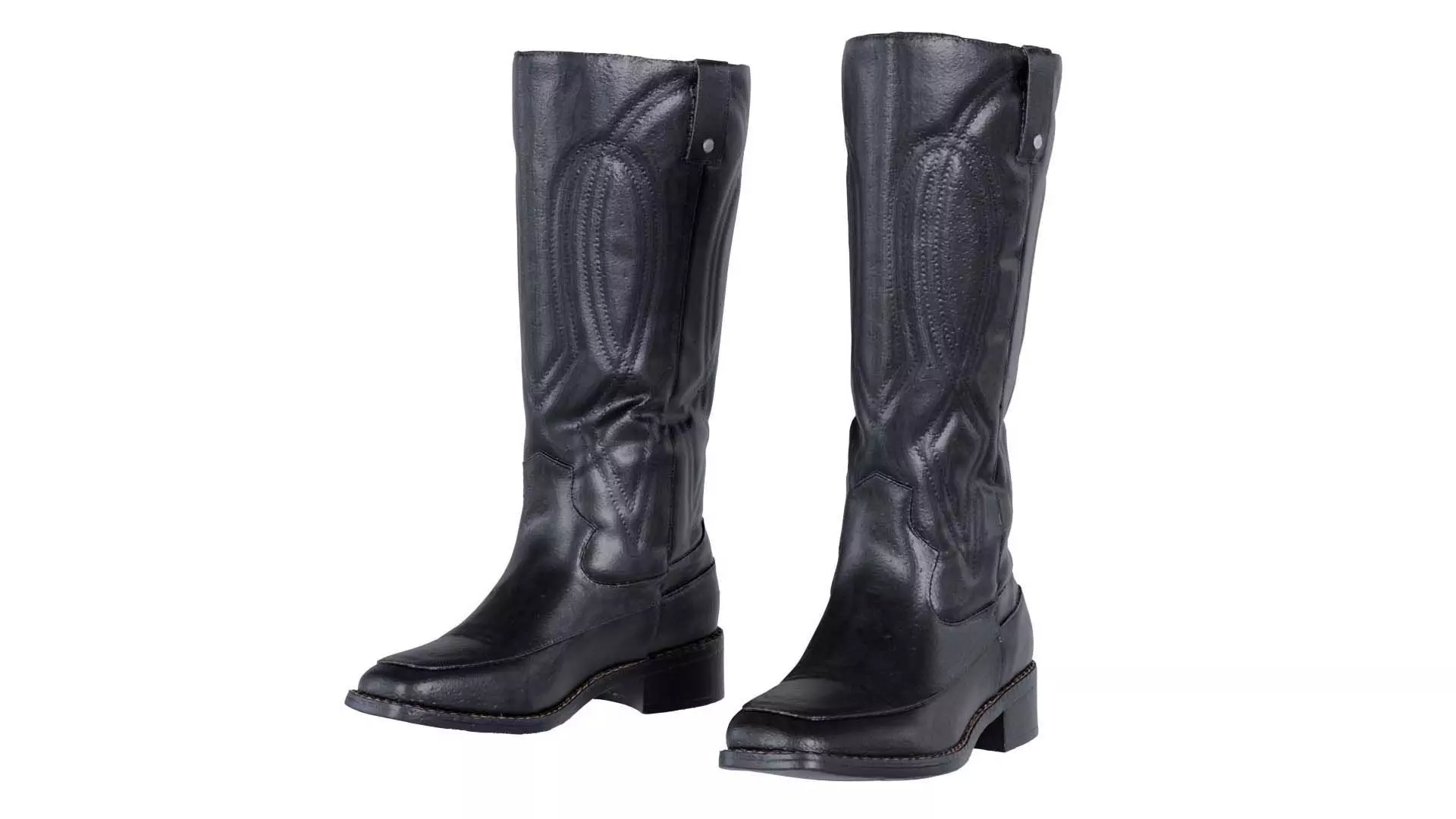 Shiny Detailed Boots Low-poly 3D model_0