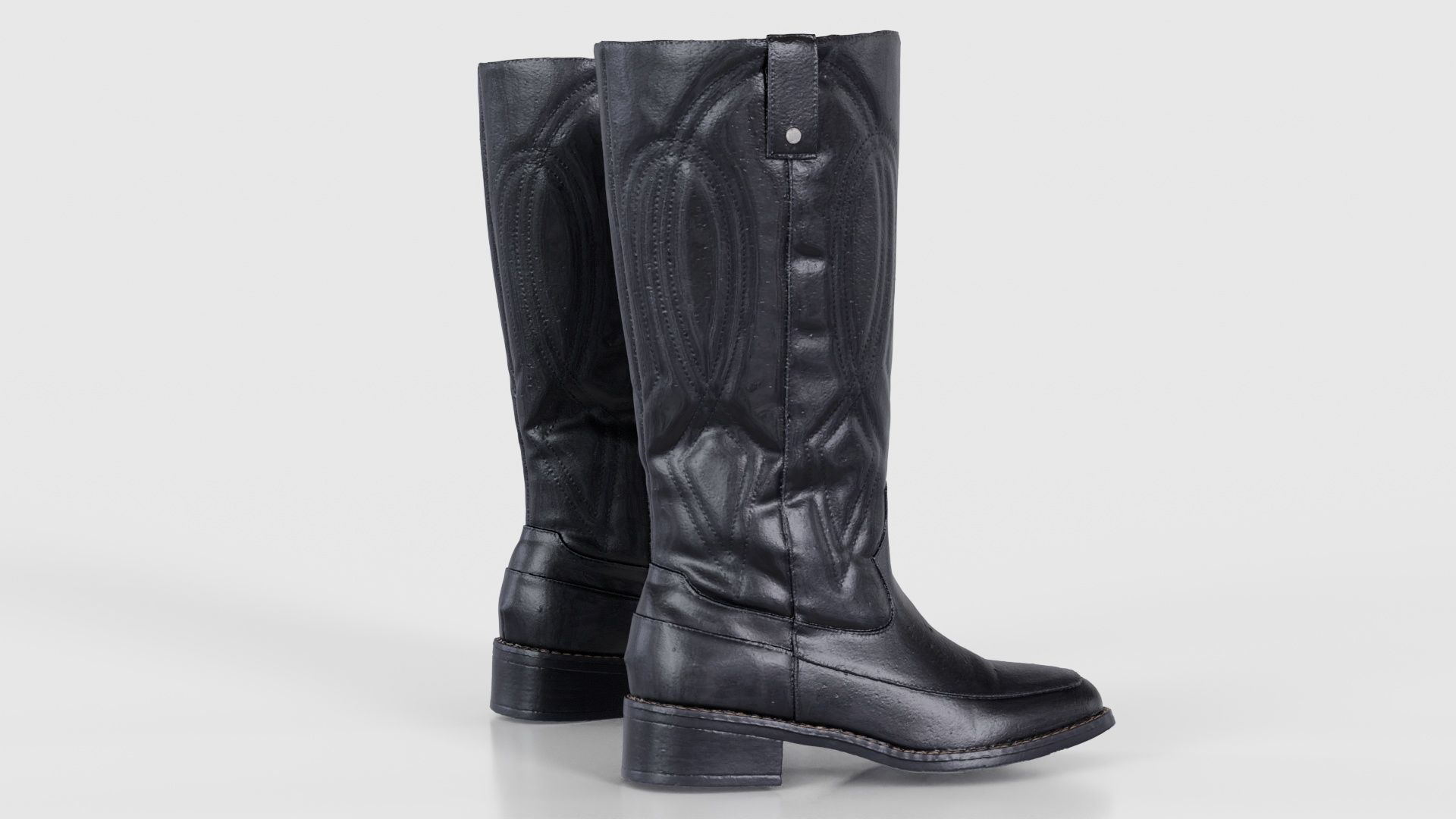 Shiny Detailed Boots Low-poly 3D model_20