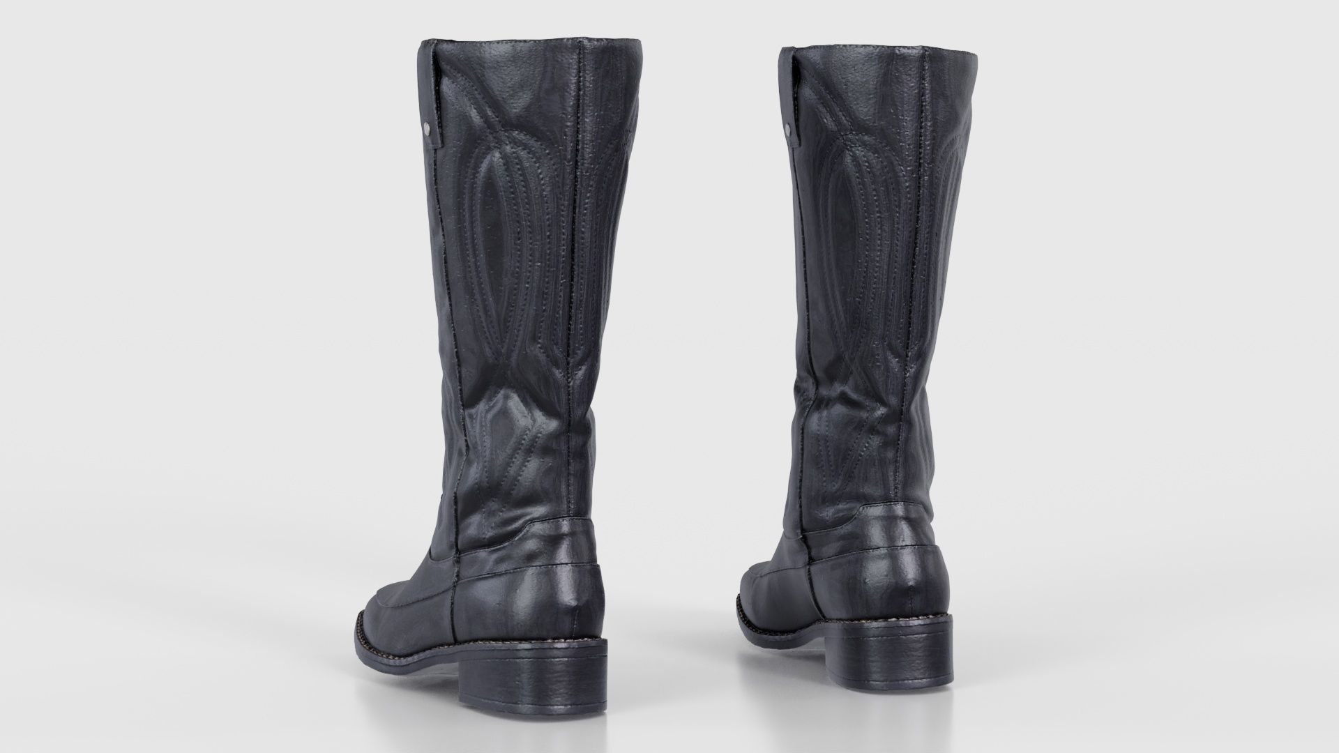 Shiny Detailed Boots Low-poly 3D model_23