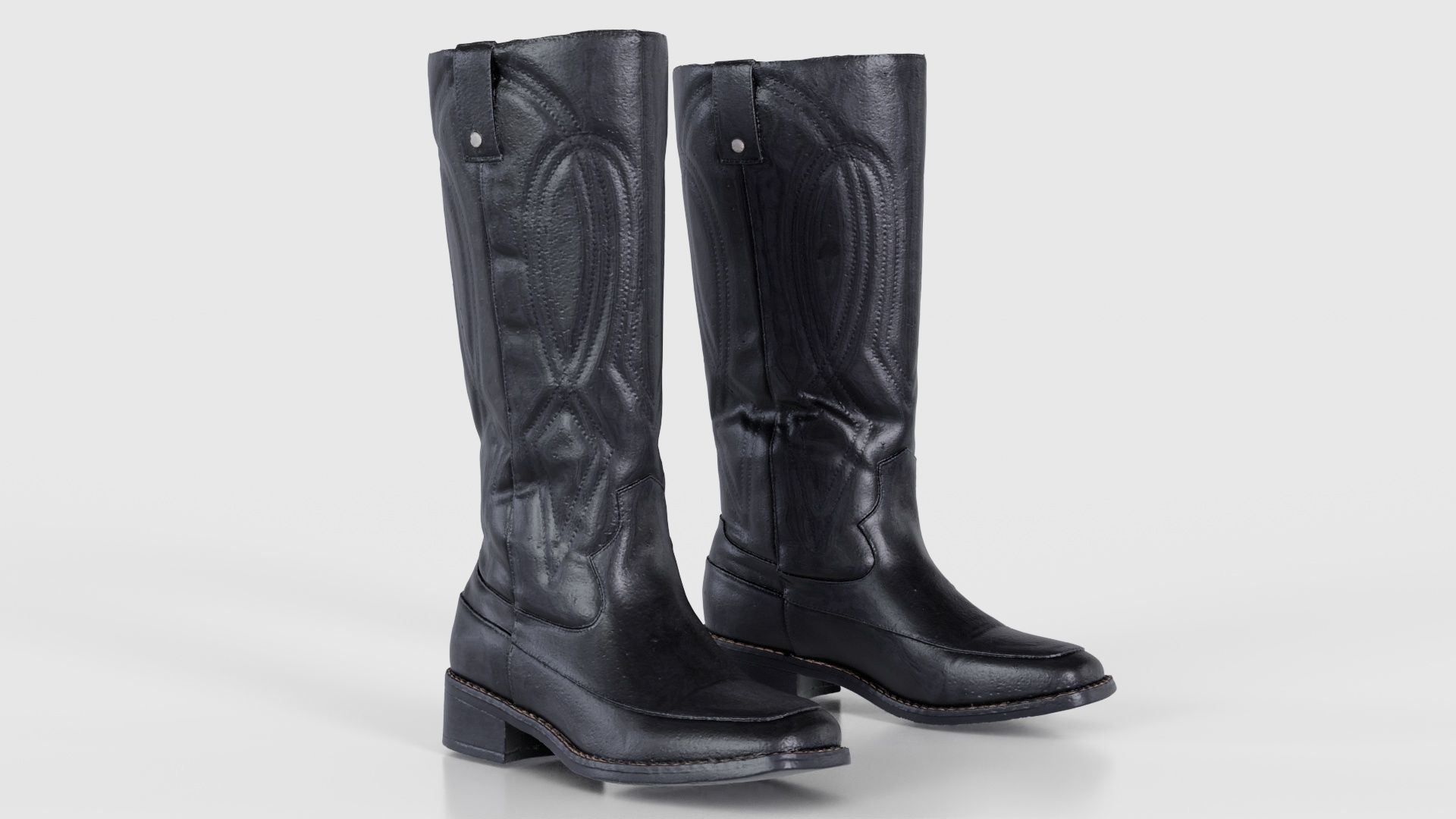 Shiny Detailed Boots Low-poly 3D model_18