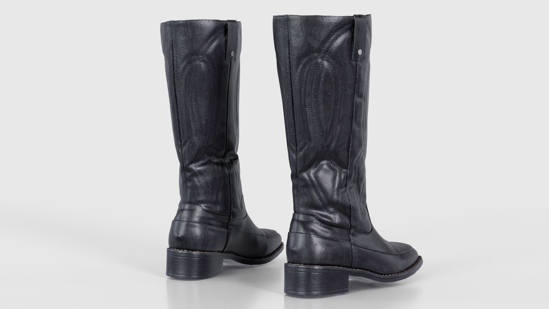 Shiny Detailed Boots Low-poly 3D model_21