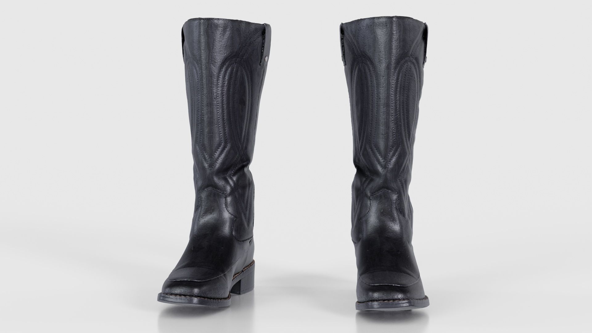 Shiny Detailed Boots Low-poly 3D model_16