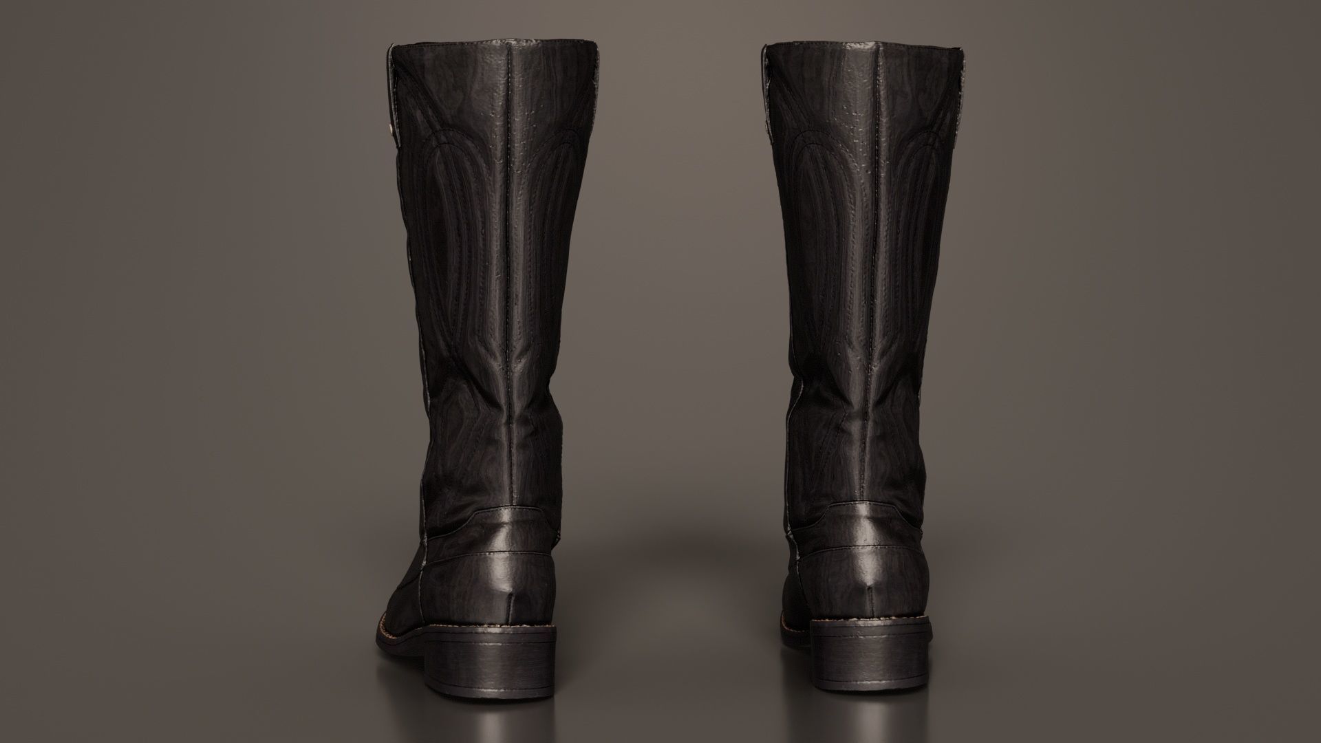 Shiny Detailed Boots Low-poly 3D model_2