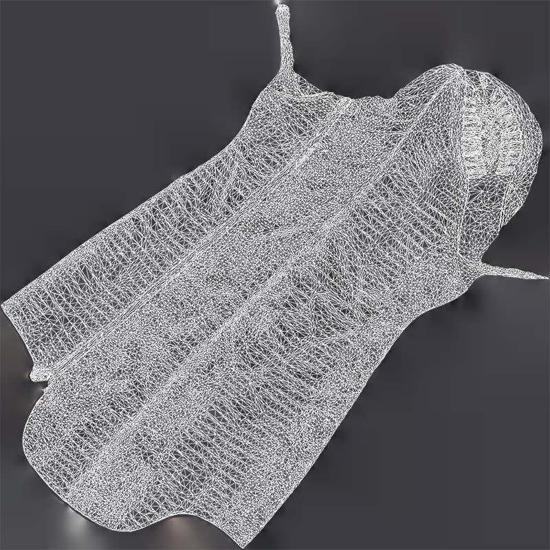 Snake Pattern Boots Low-poly 3D model_14