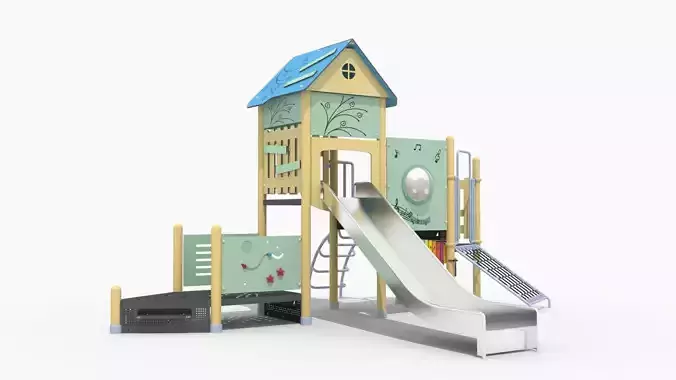 Combination of unpowered amusement equipment