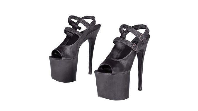 Tall Stiletto Heels Low-poly 3D model