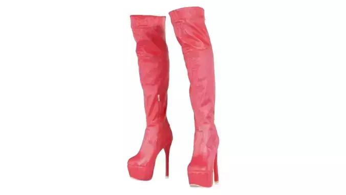 Tigh High Red Boots