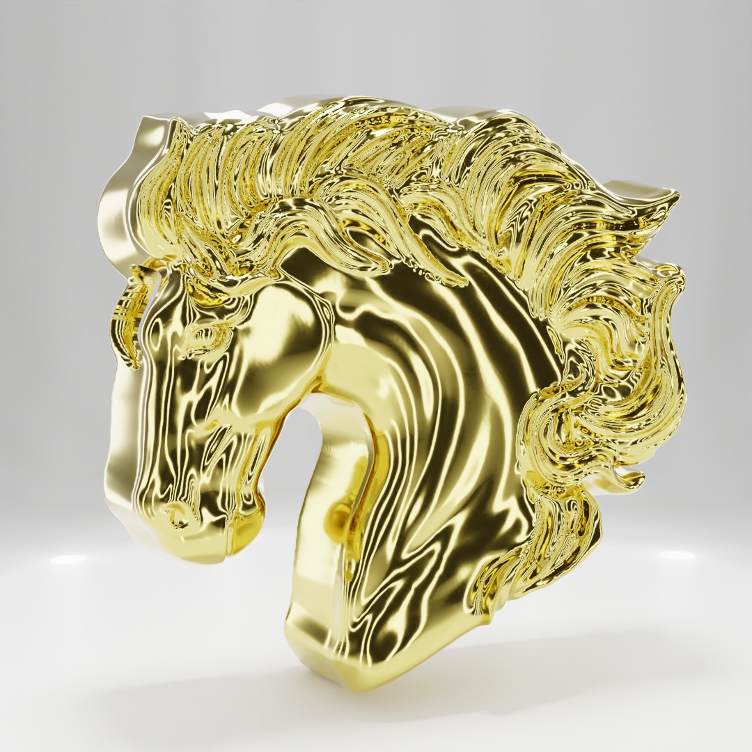 horse charm 3D print model_3