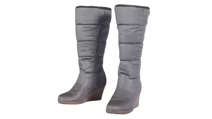 Winterboots Low-poly 3D model