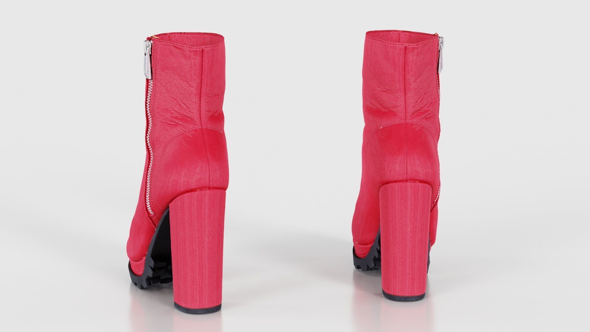 Zipper Sole Boots Low-poly 3D model_23