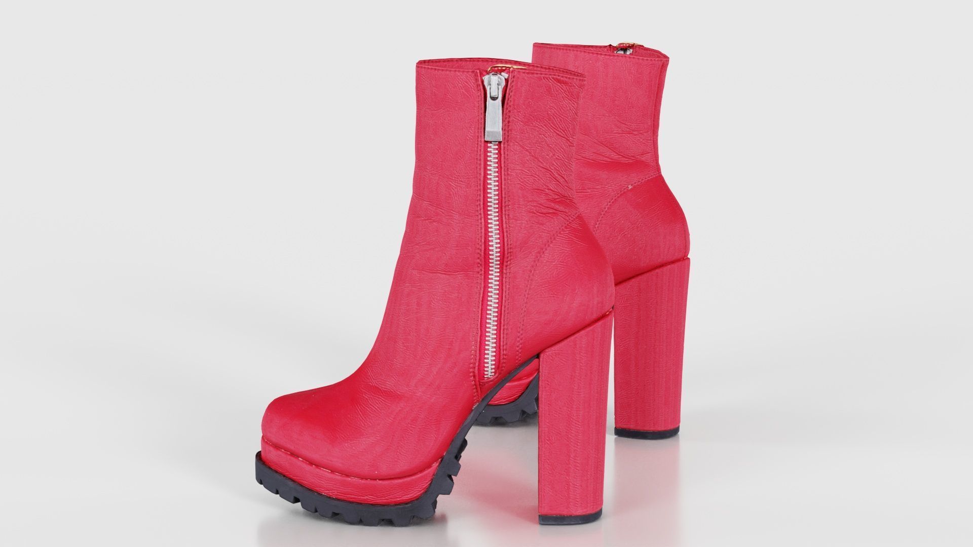 Zipper Sole Boots Low-poly 3D model_25