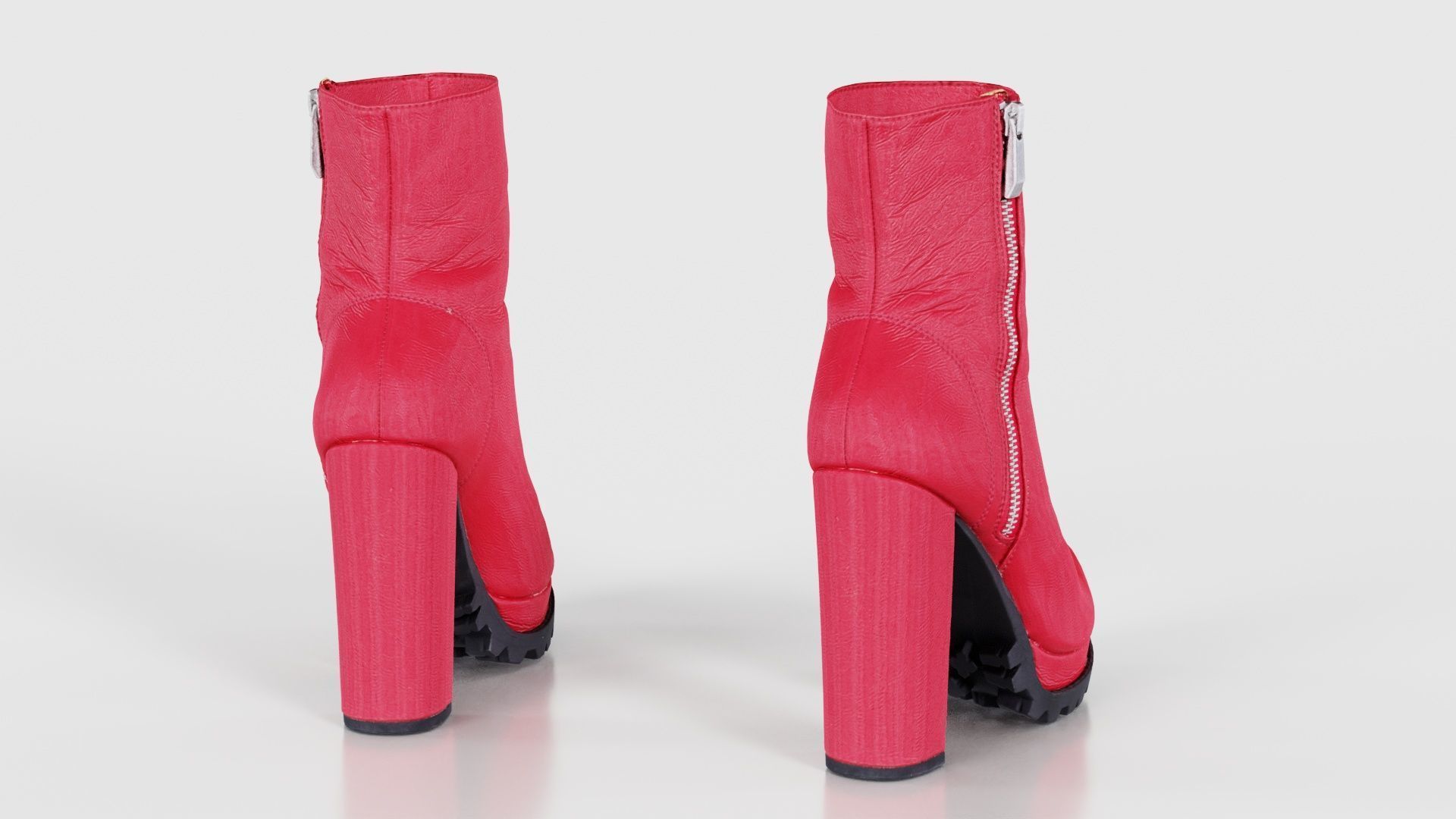 Zipper Sole Boots Low-poly 3D model_22