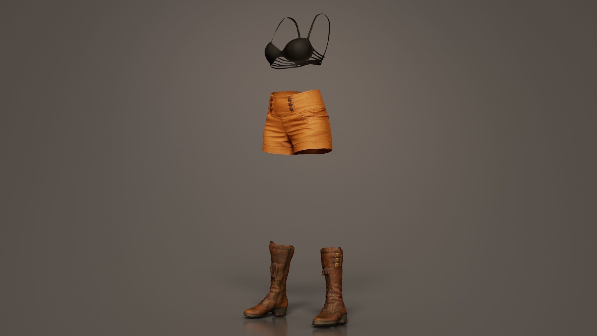 Adventure Outfit Low-poly 3D model_2