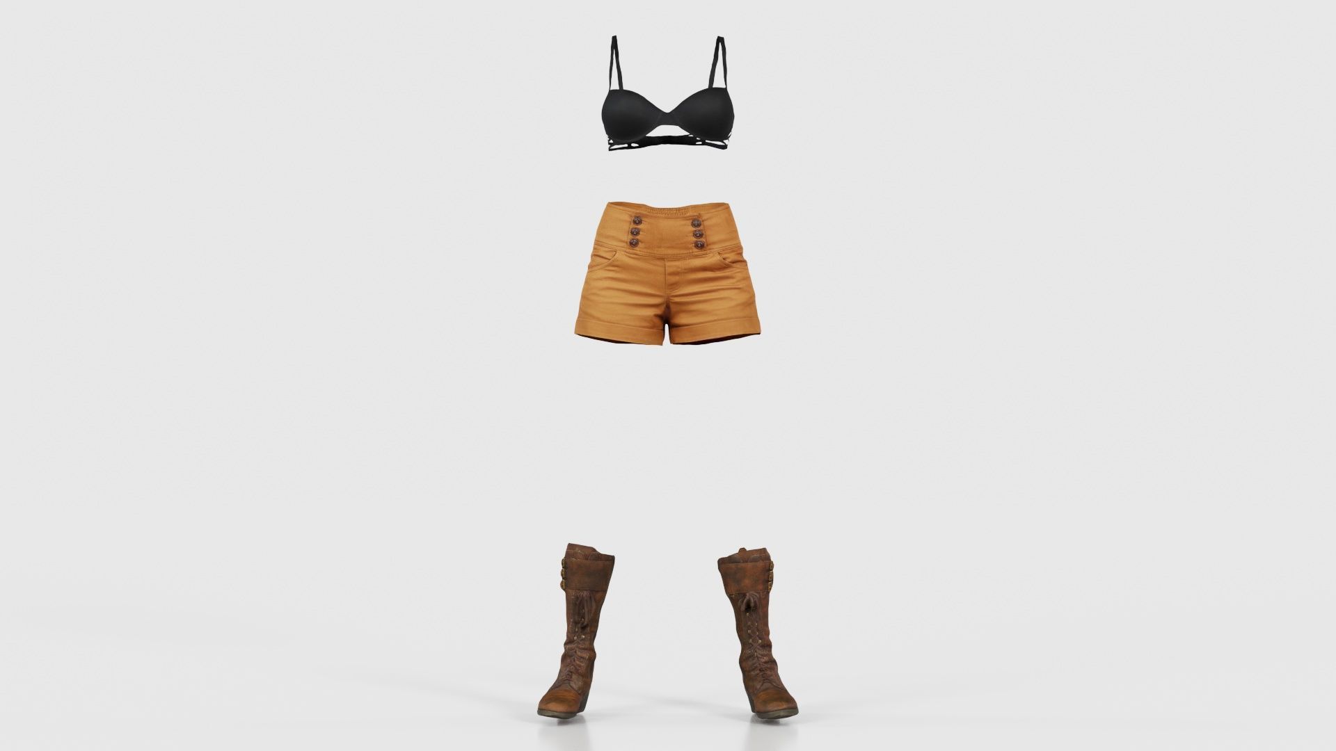 Adventure Outfit Low-poly 3D model_15