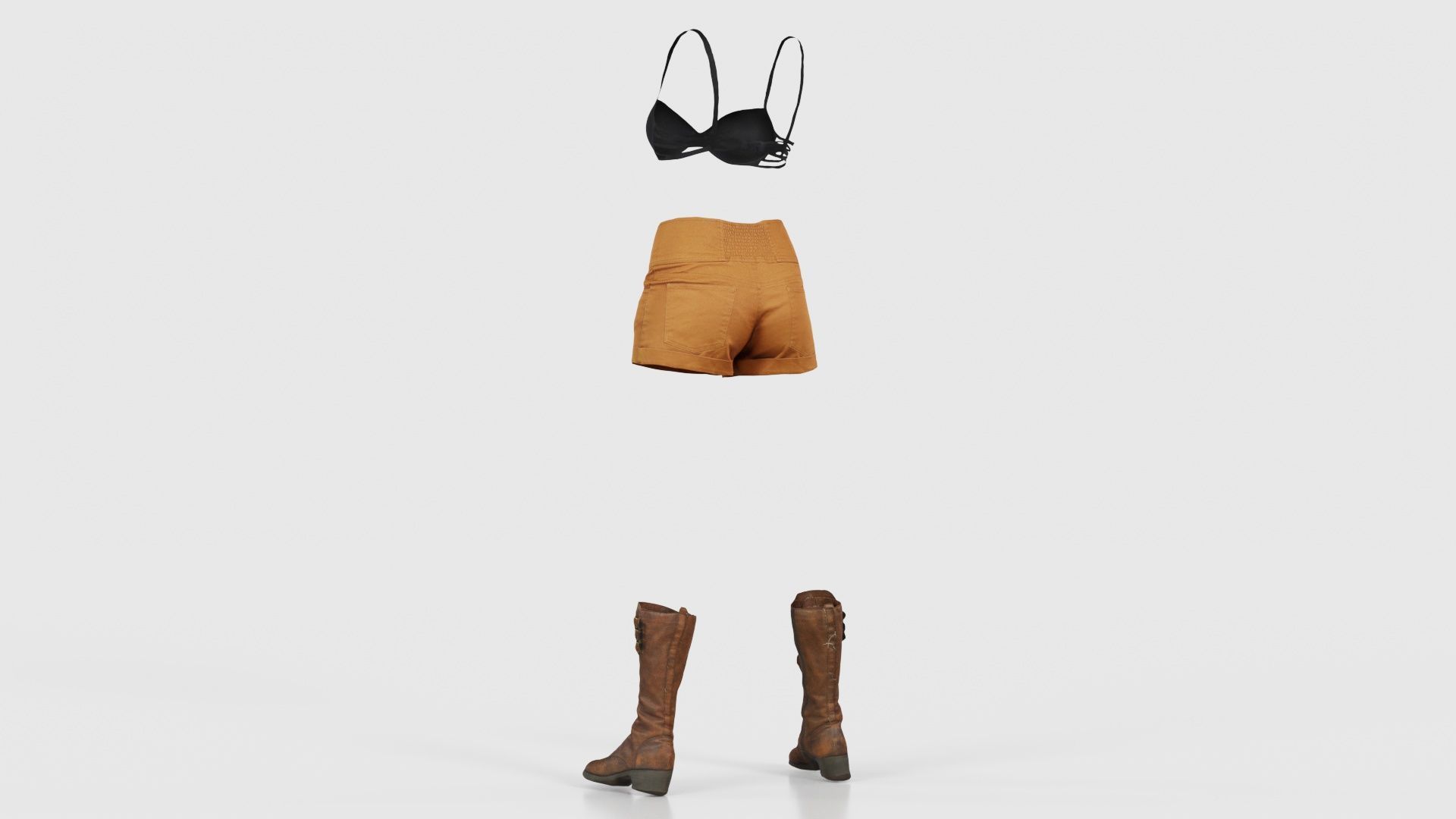 Adventure Outfit Low-poly 3D model_22