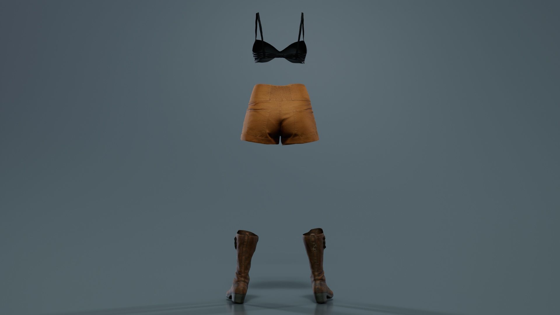 Adventure Outfit Low-poly 3D model_4