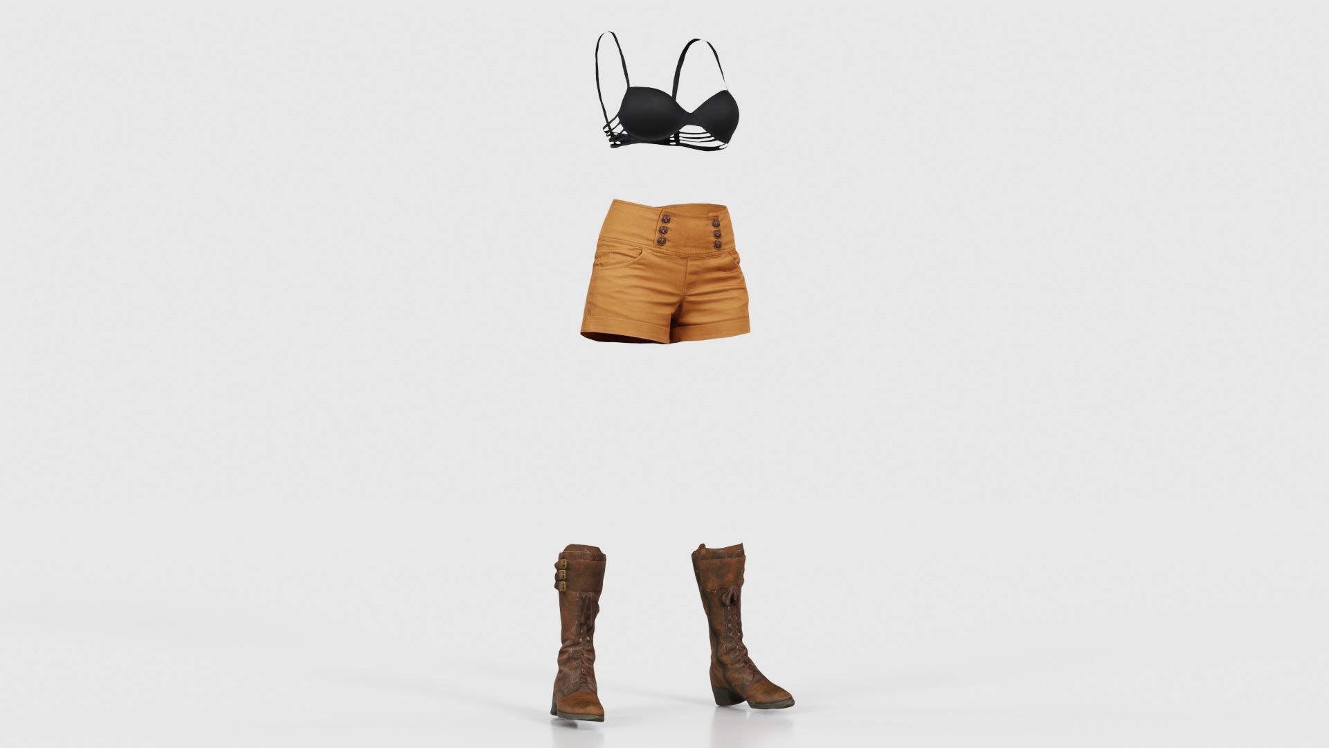 Adventure Outfit Low-poly 3D model_16