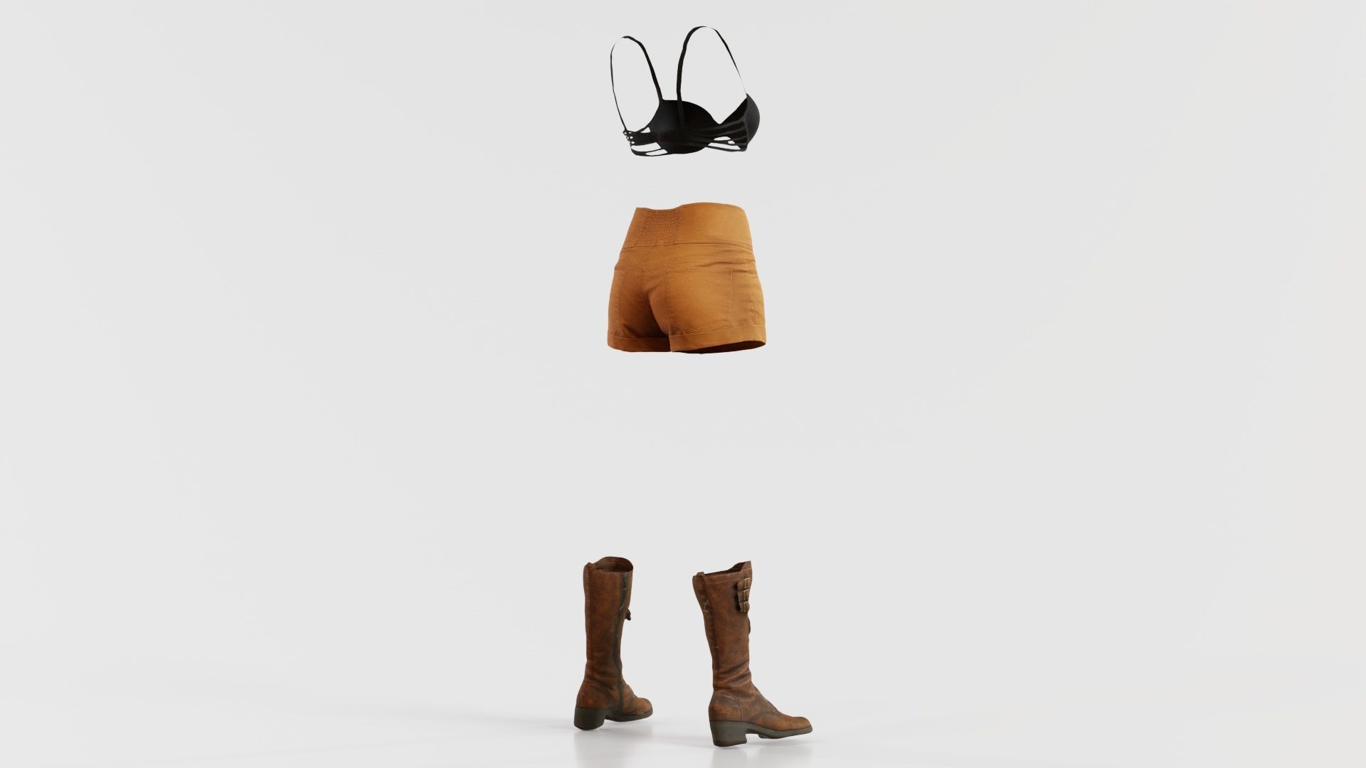 Adventure Outfit Low-poly 3D model_6