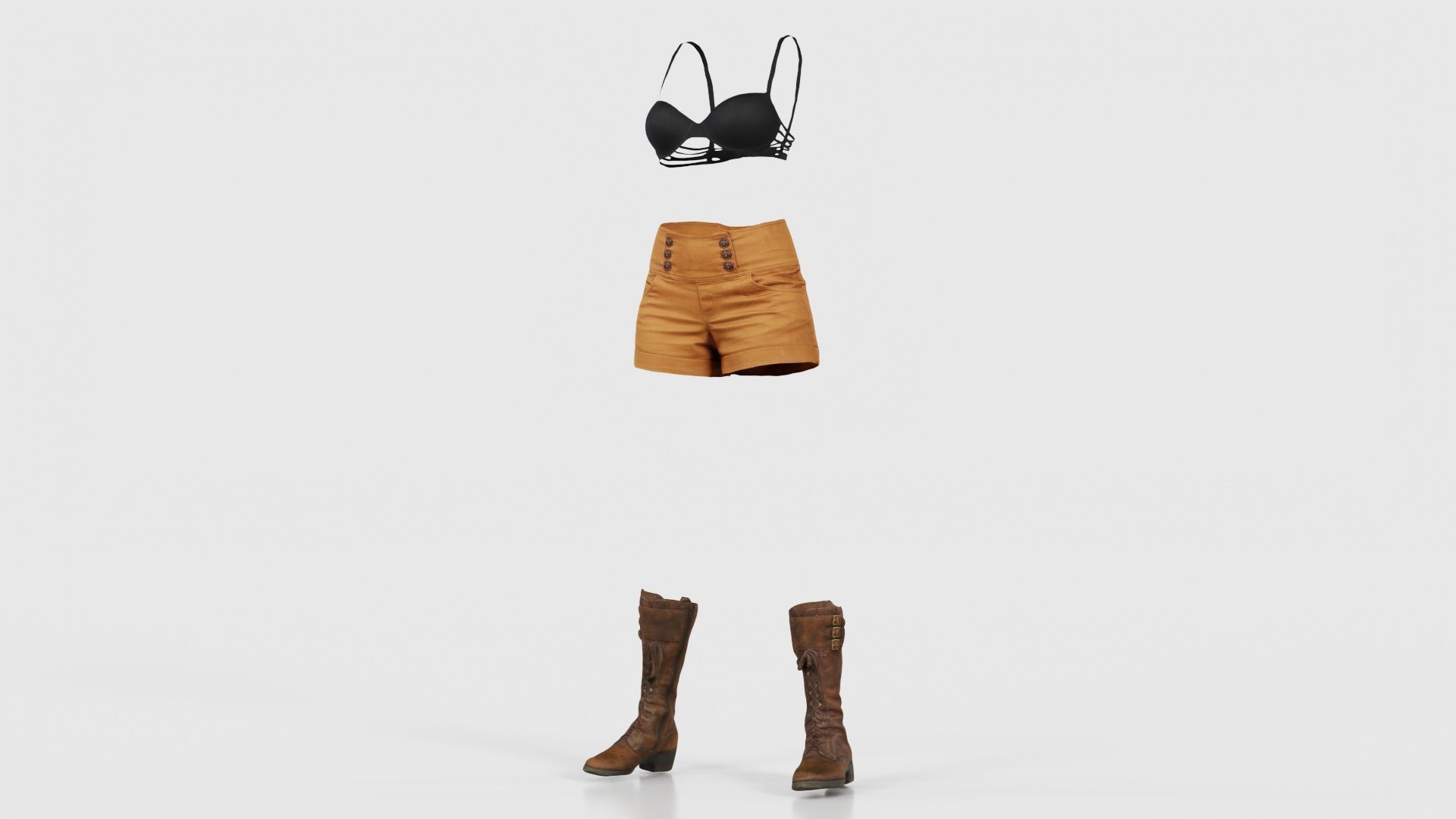 Adventure Outfit Low-poly 3D model_26