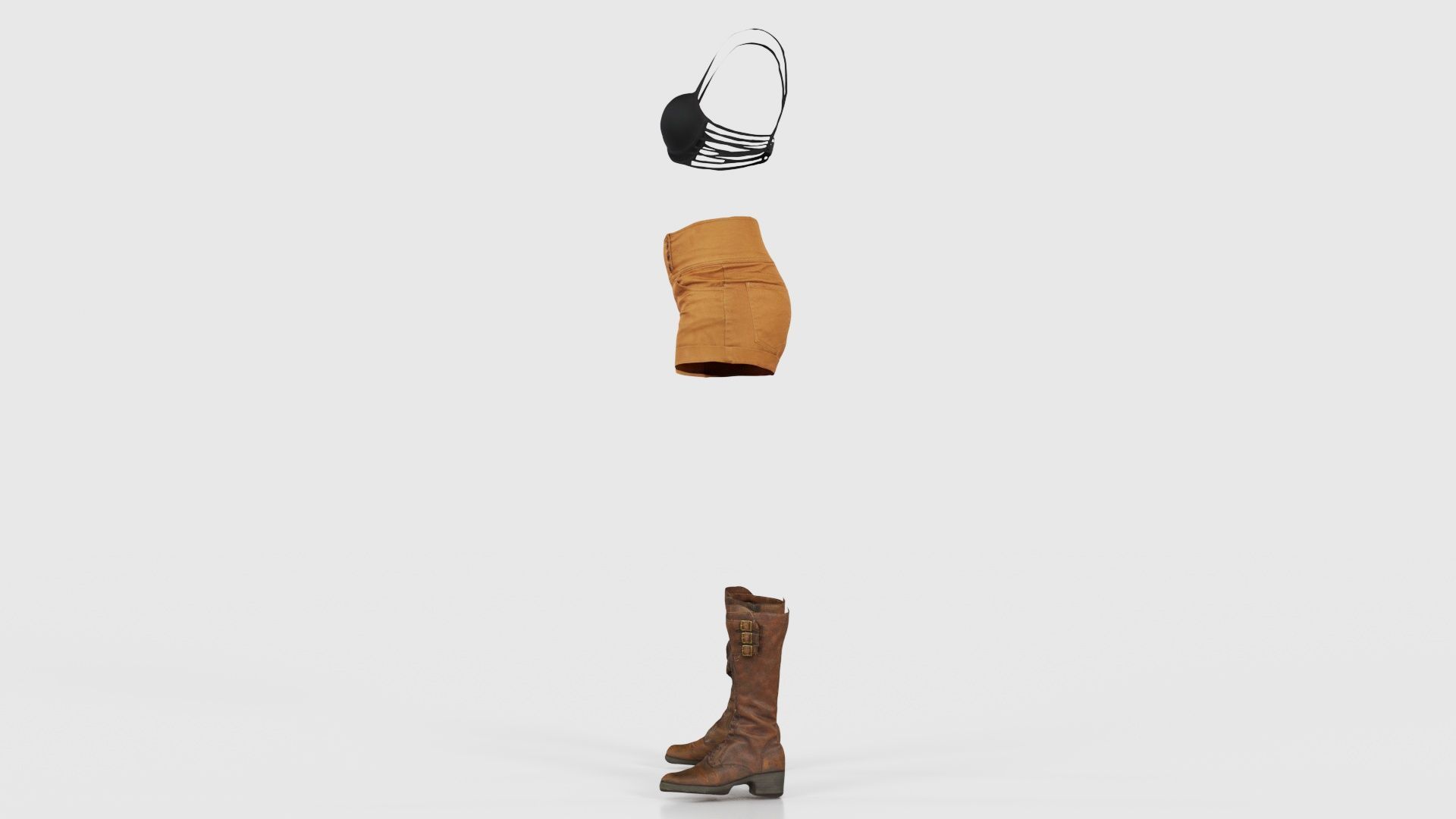 Adventure Outfit Low-poly 3D model_24