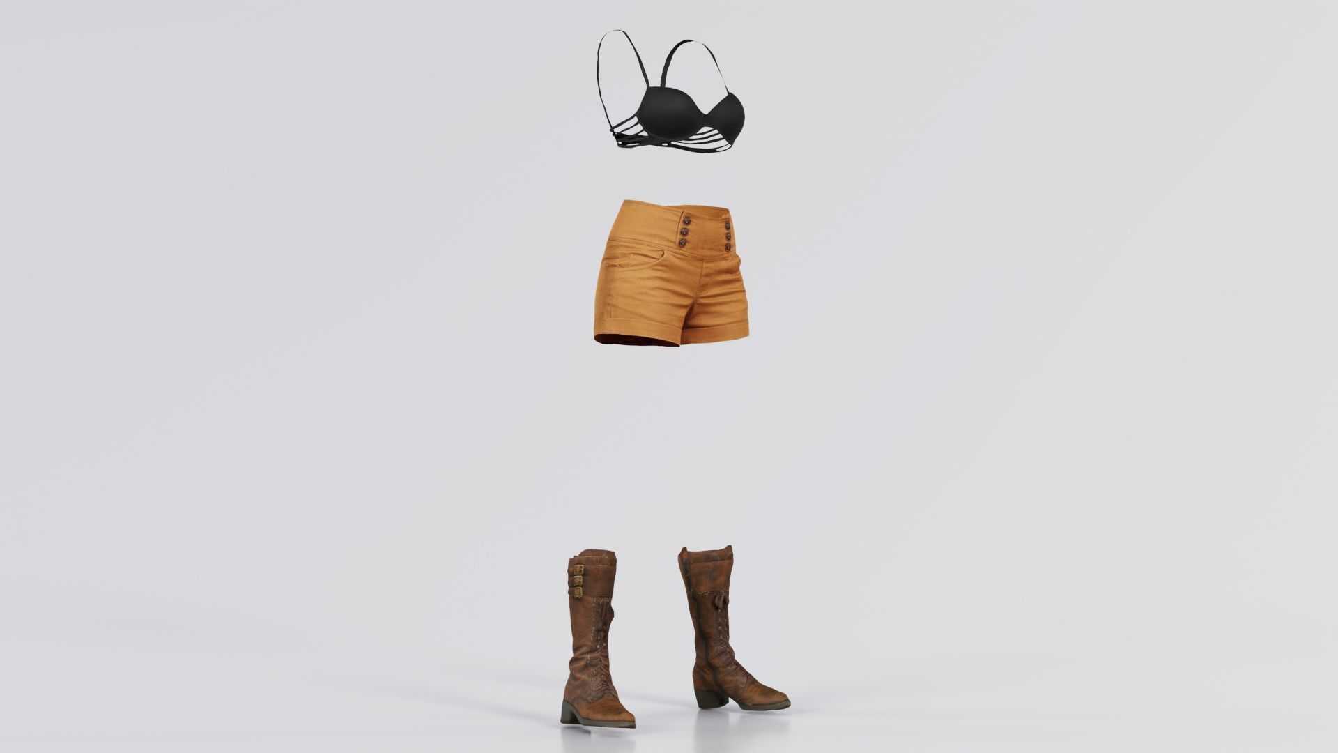 Adventure Outfit Low-poly 3D model_5