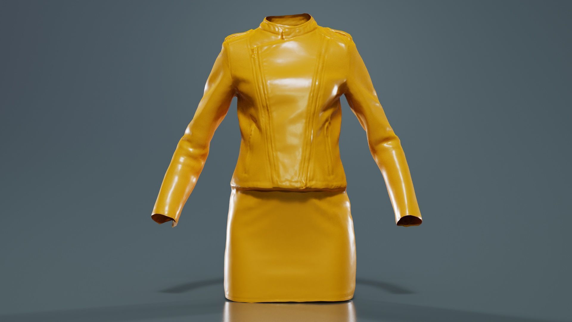 Black Outfit Low-poly 3D model_12