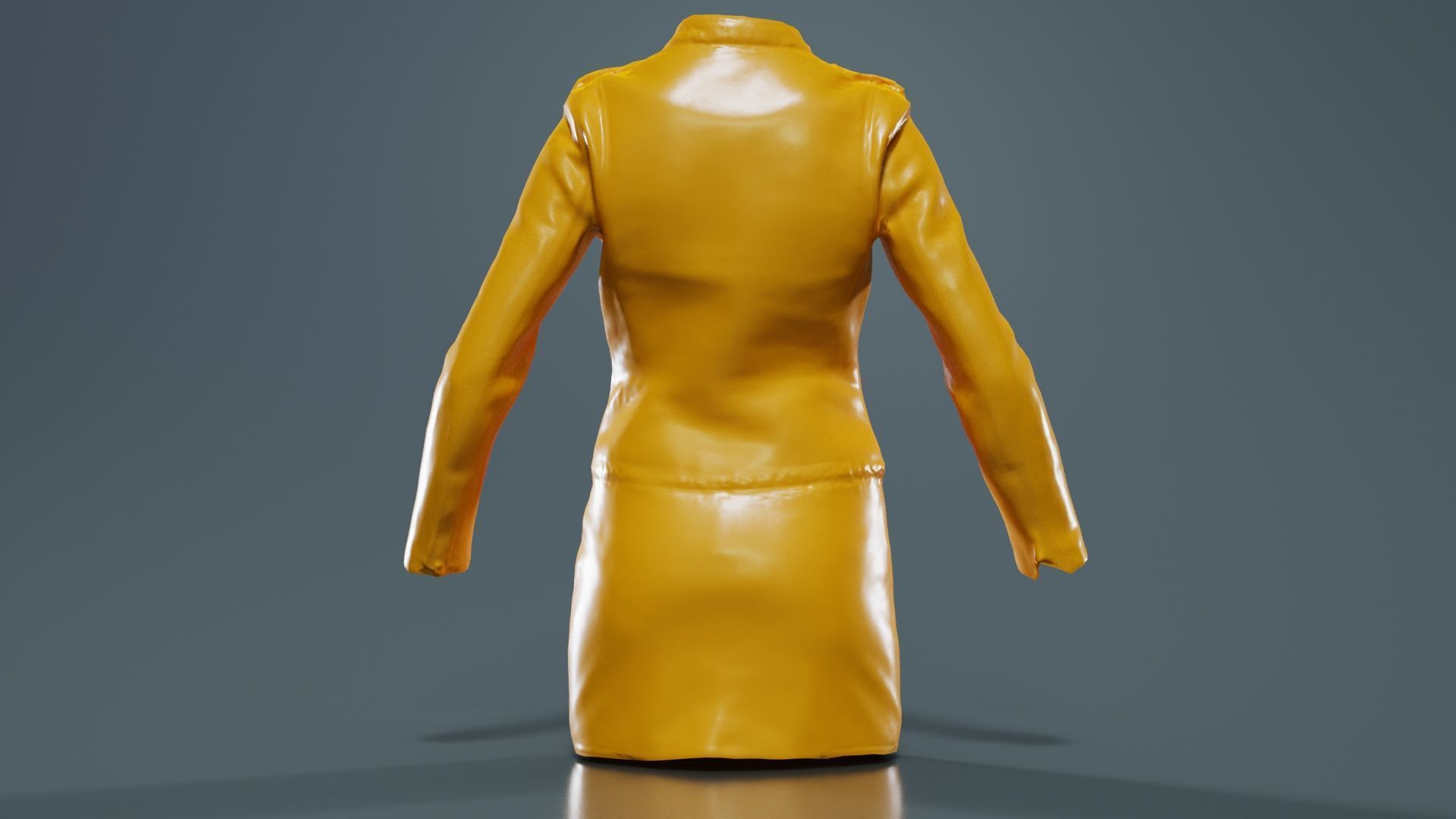 Black Outfit Low-poly 3D model_13