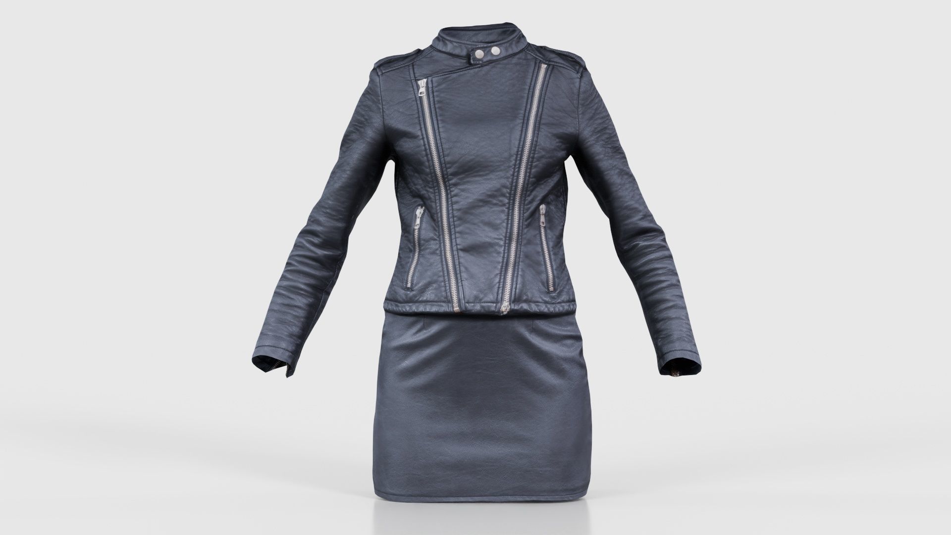 Black Outfit Low-poly 3D model_15