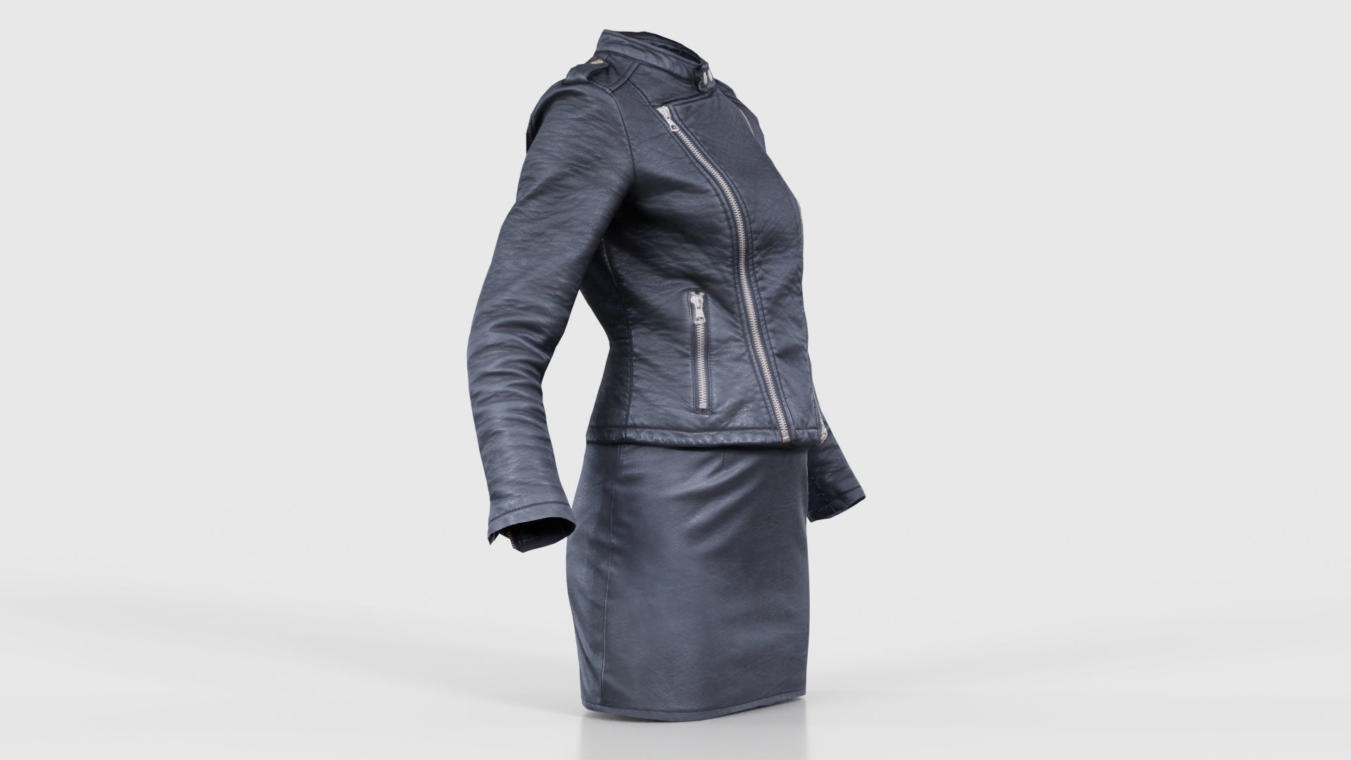 Black Outfit Low-poly 3D model_17