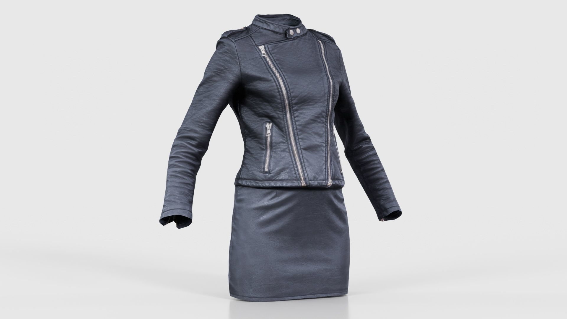 Black Outfit Low-poly 3D model_16