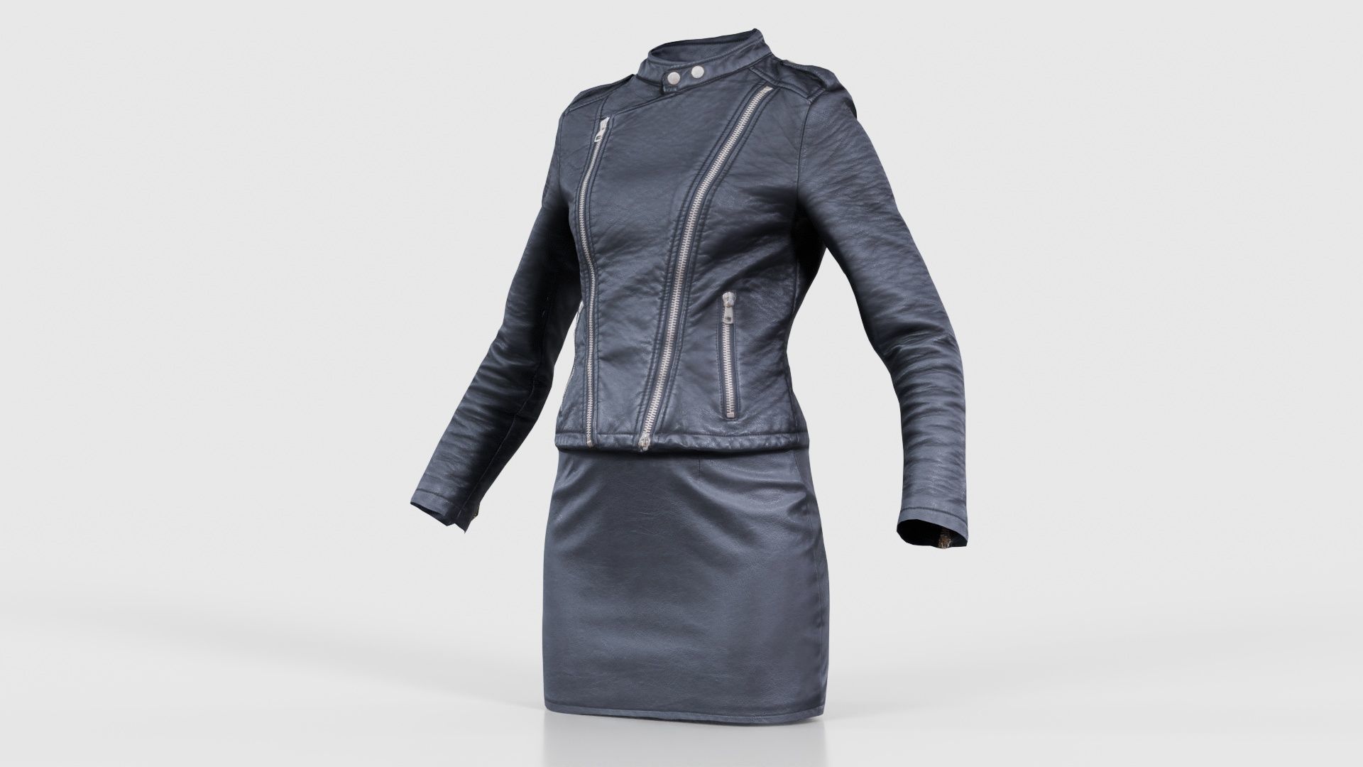 Black Outfit Low-poly 3D model_26