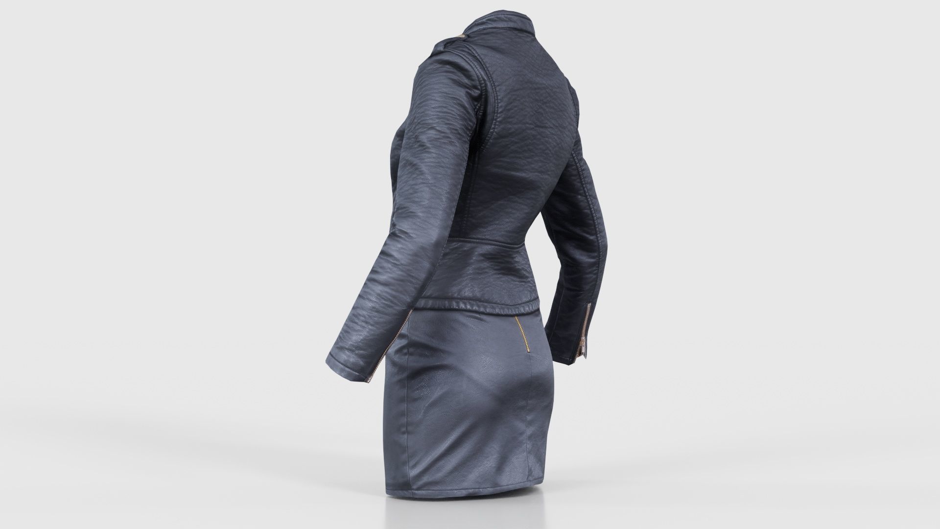 Black Outfit Low-poly 3D model_23