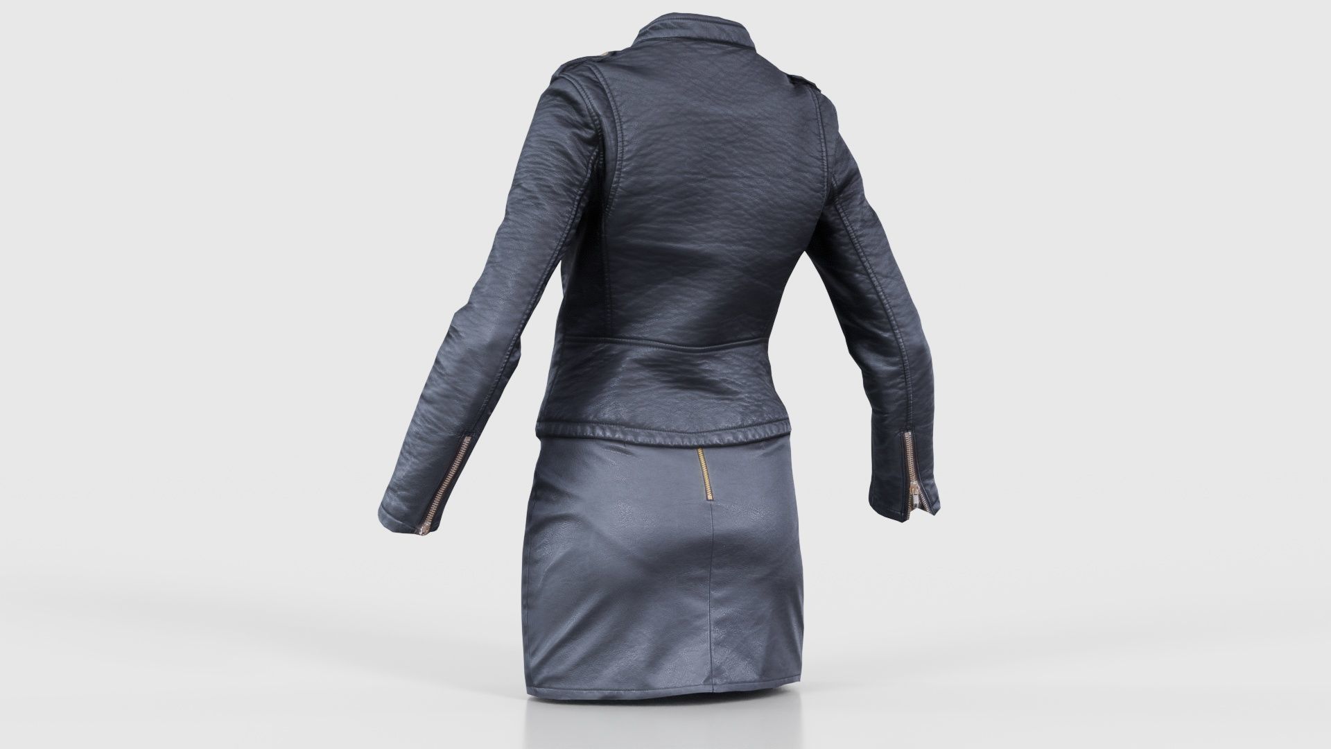 Black Outfit Low-poly 3D model_22