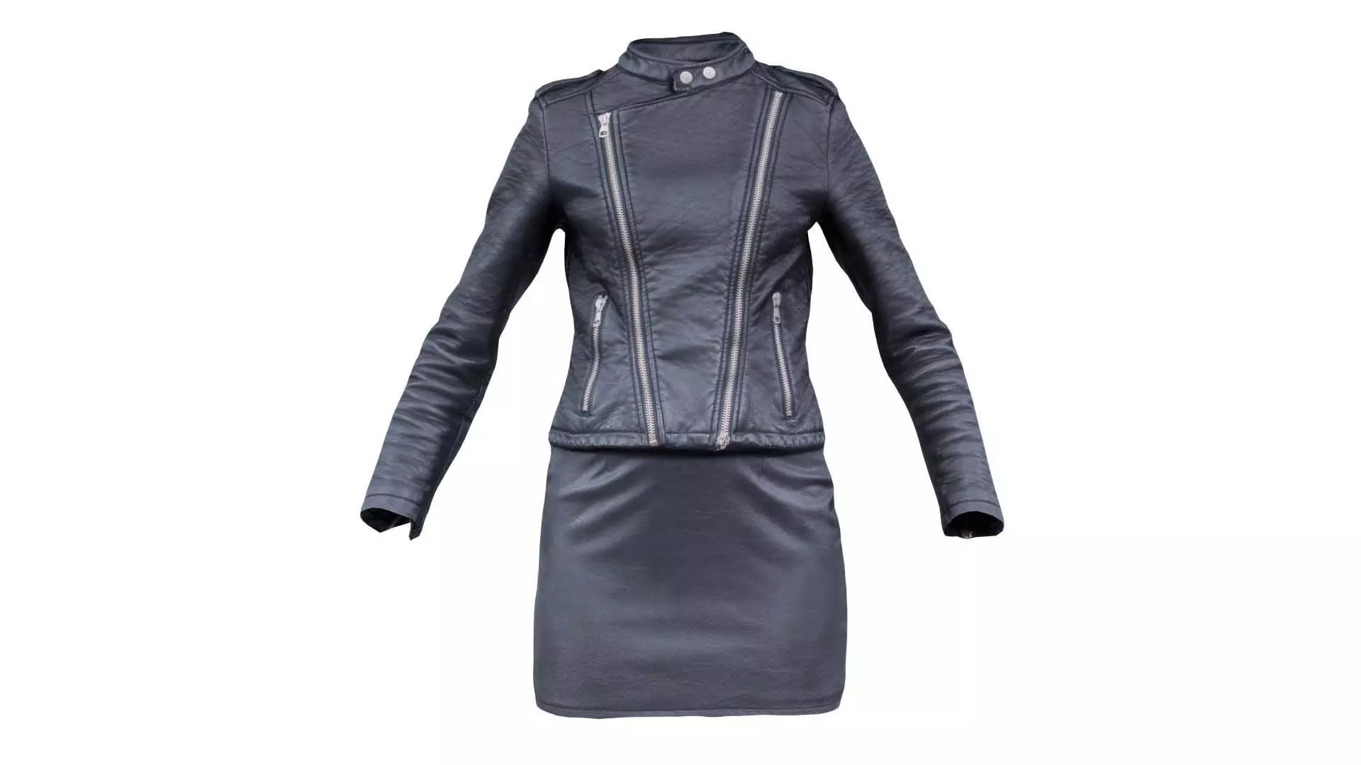 Black Outfit Low-poly 3D model_0