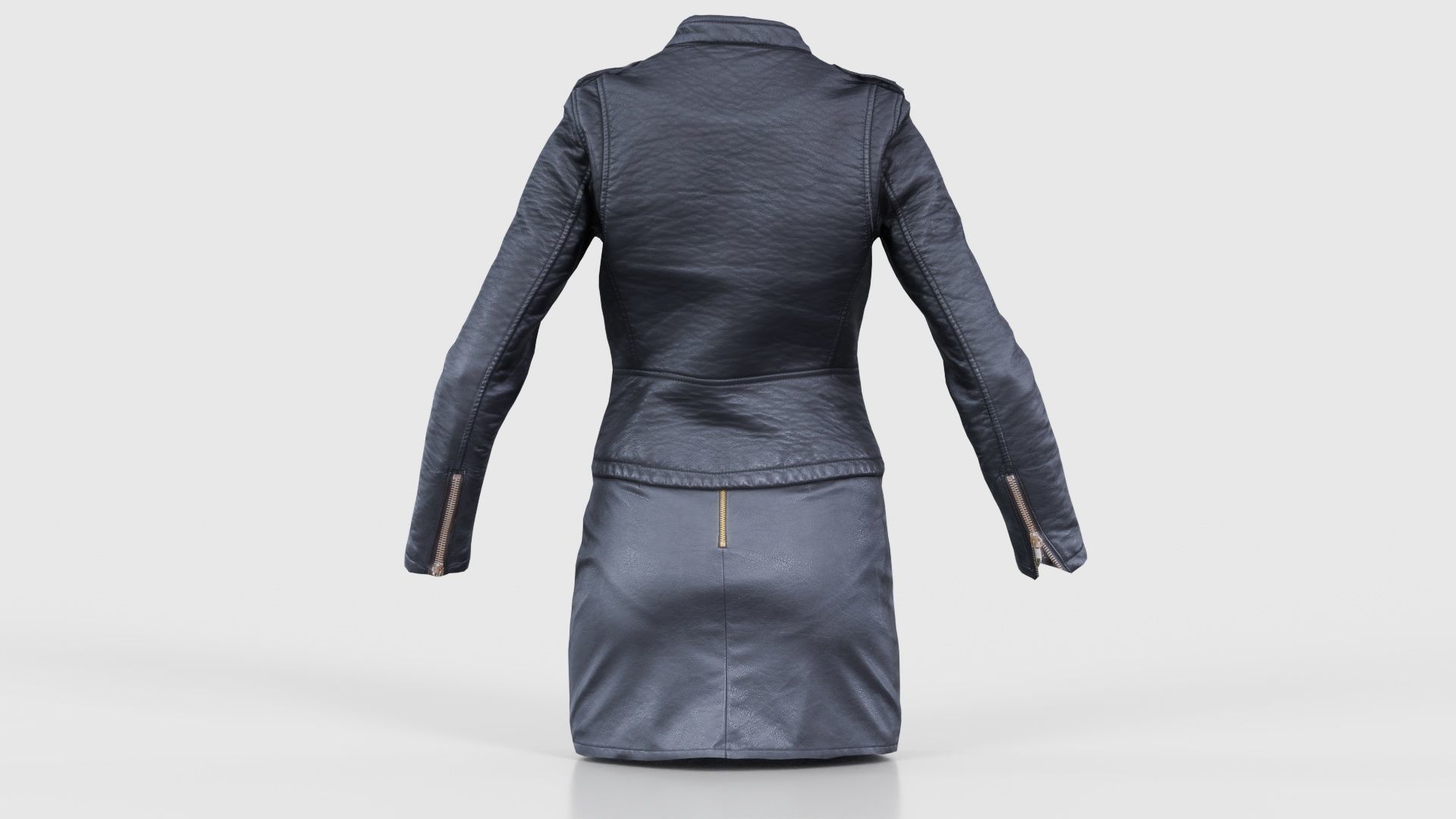 Black Outfit Low-poly 3D model_21