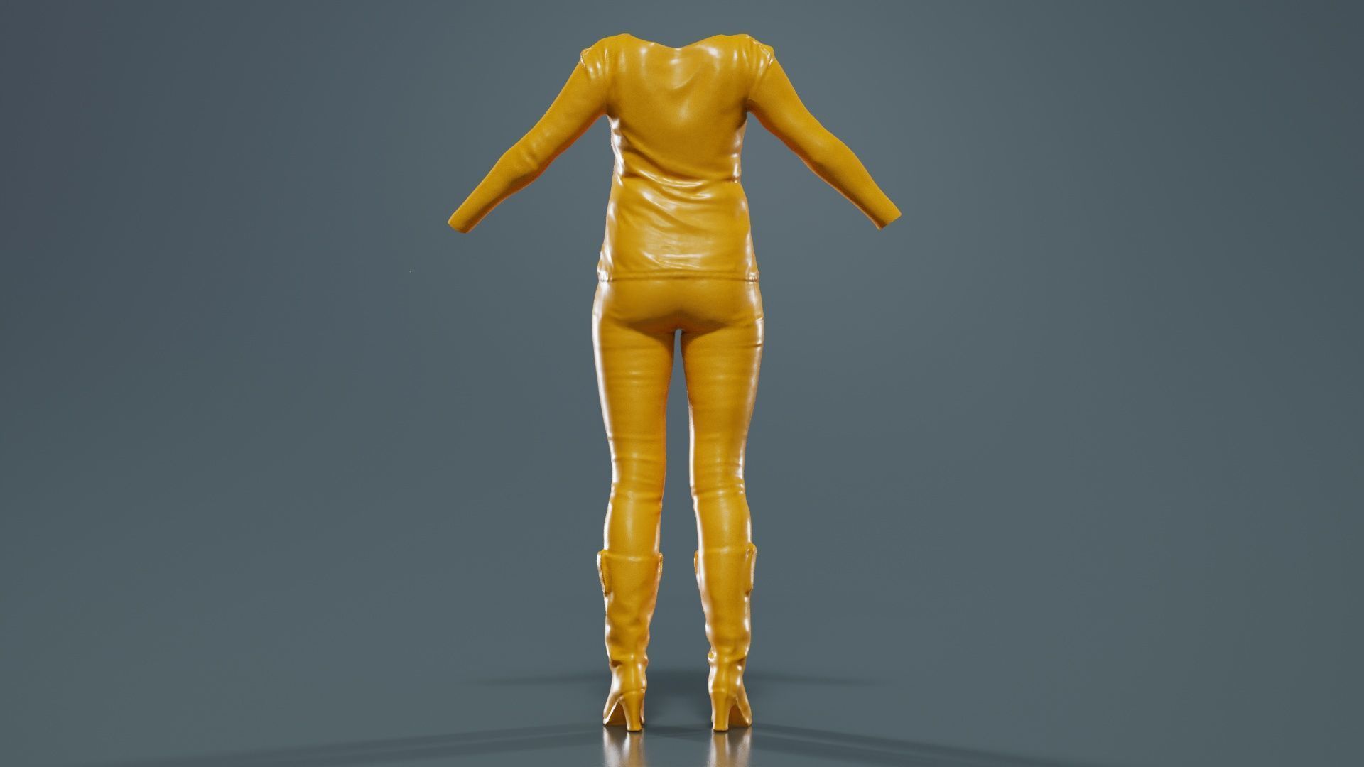 Casual Collection Female Low-poly 3D model_13