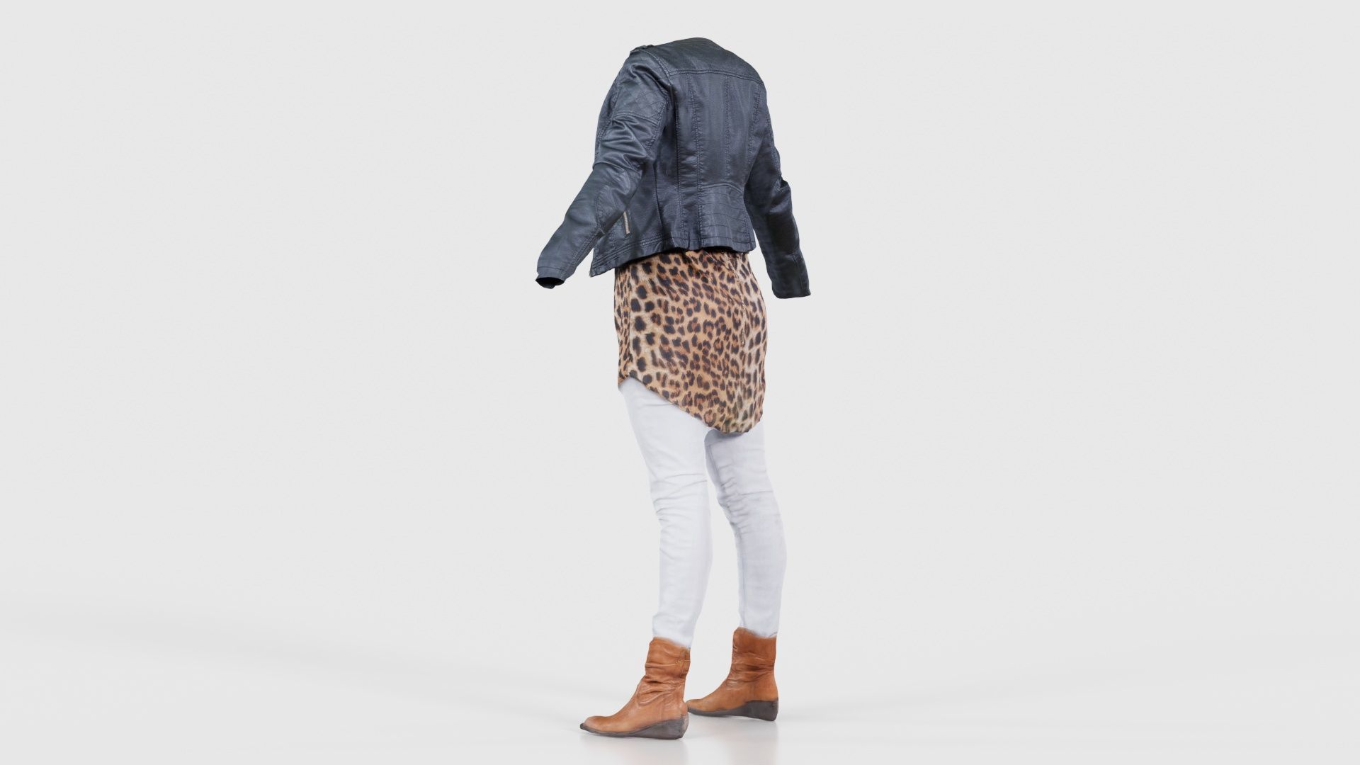 Casual Tiger Outfit Low-poly 3D model_23