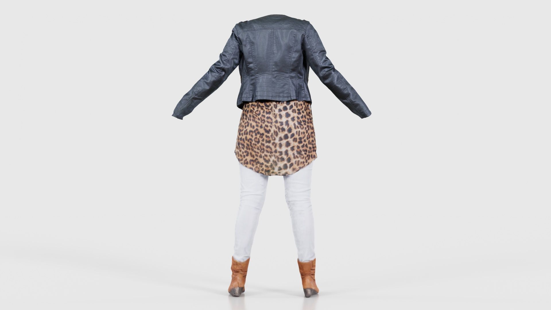 Casual Tiger Outfit Low-poly 3D model_21