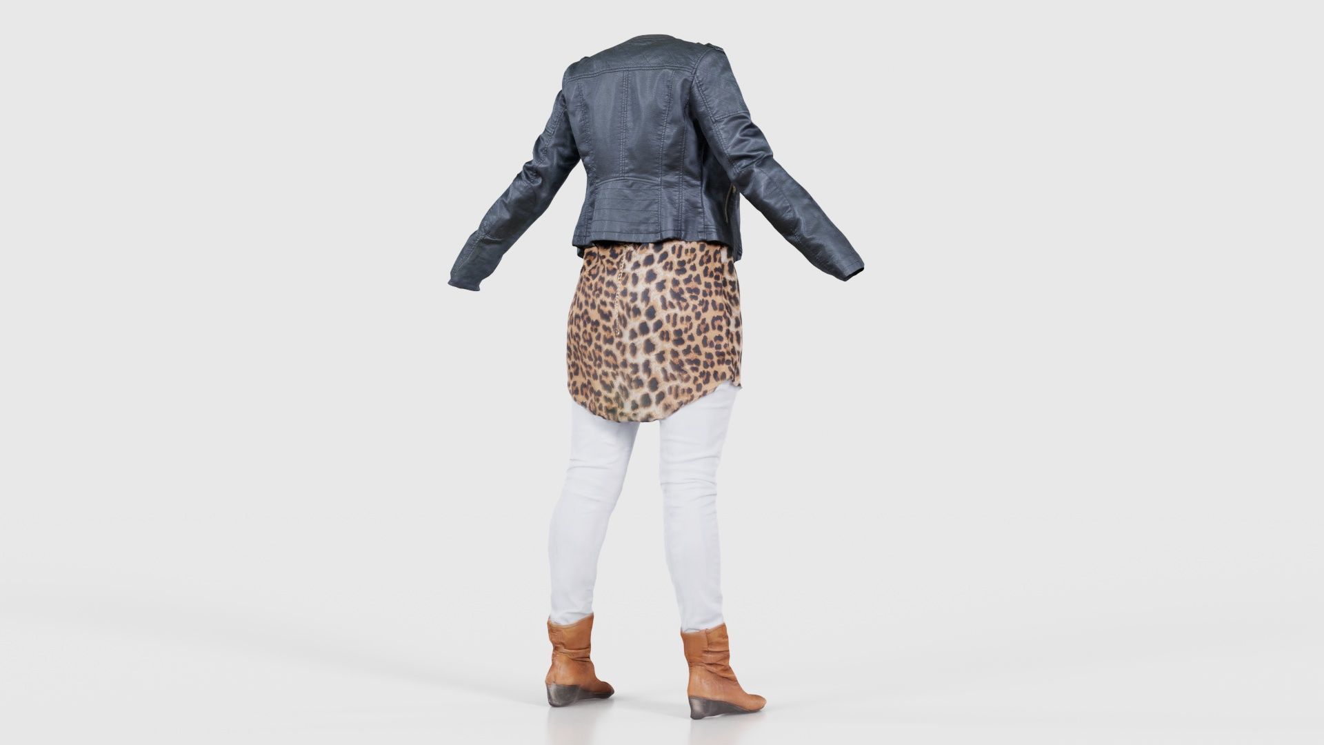 Casual Tiger Outfit Low-poly 3D model_20
