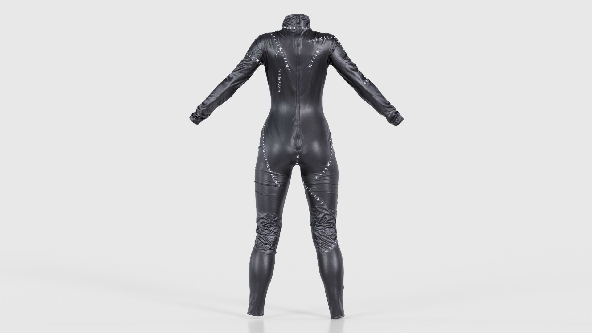 Catwoman Stitched Catsuit Low-poly 3D model_21
