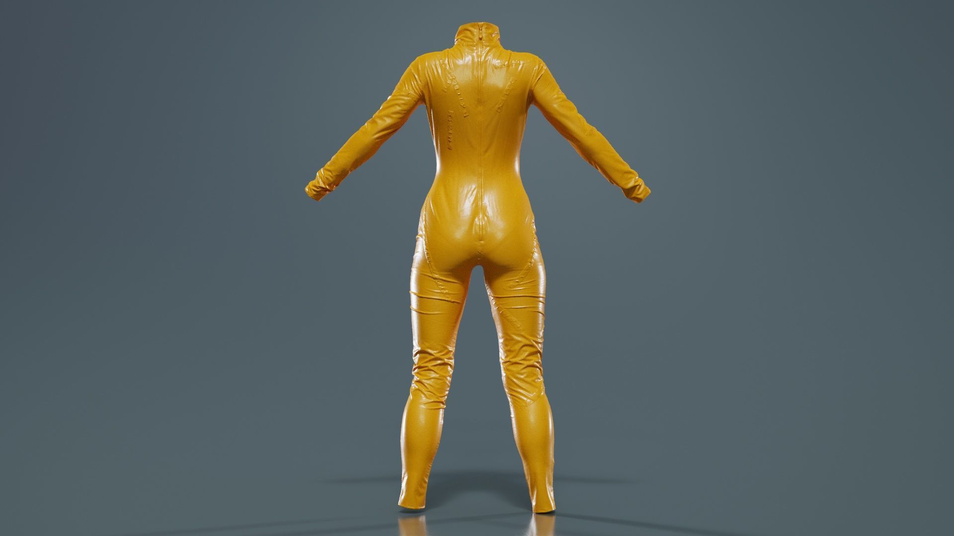 Catwoman Stitched Catsuit Low-poly 3D model_13