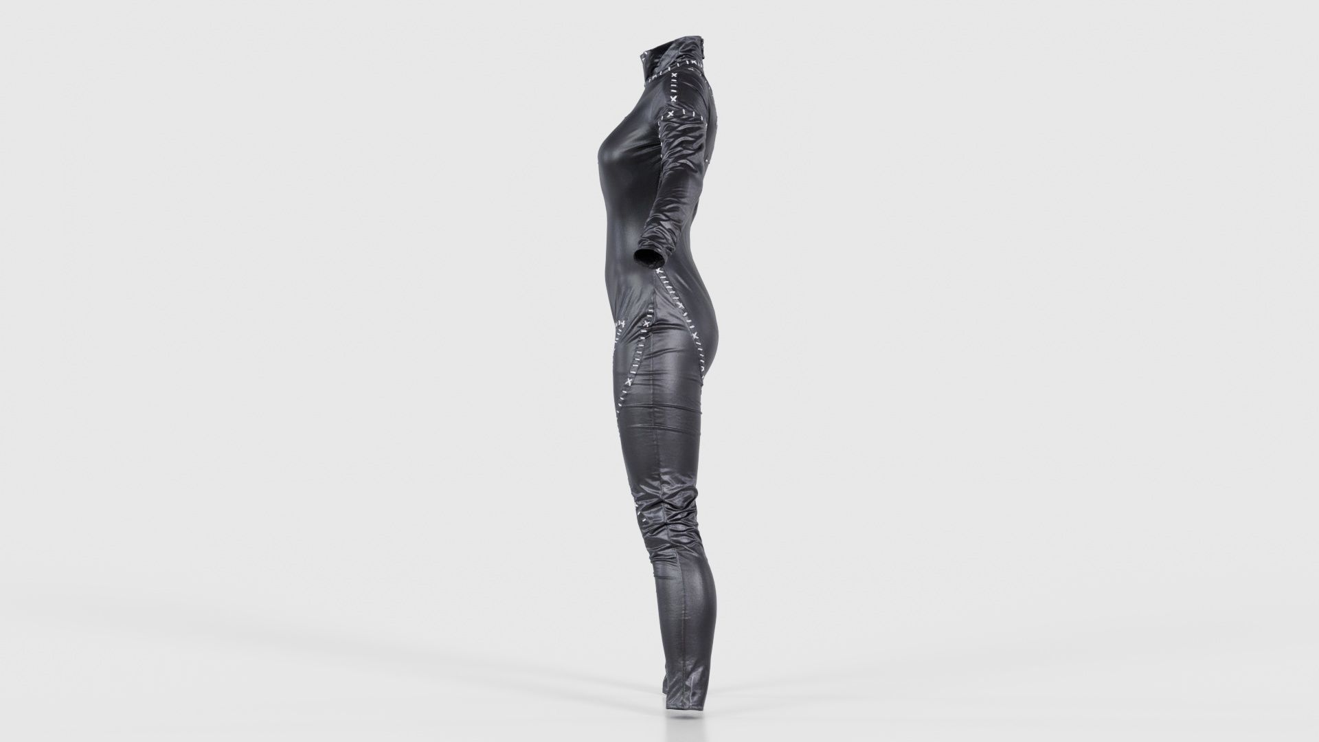 Catwoman Stitched Catsuit Low-poly 3D model_24